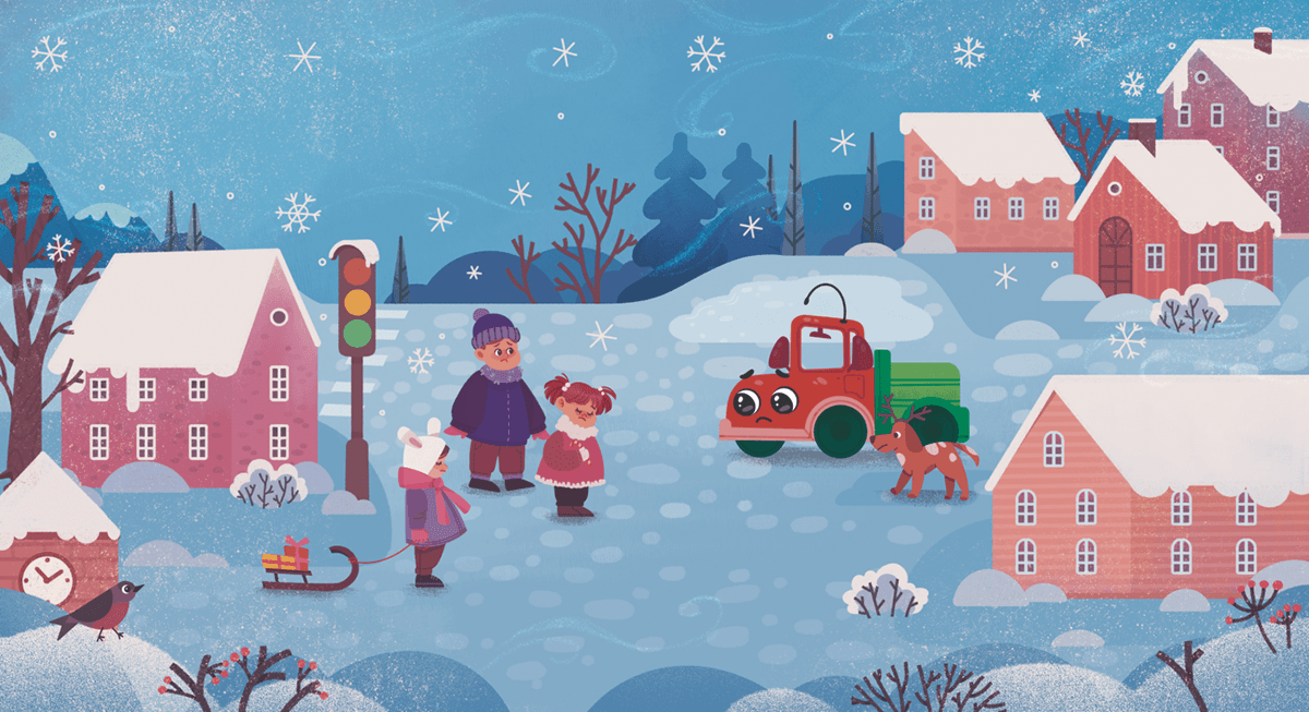 Little Truck rescues the New Year — Изображение №5 — Иллюстрация, Графика на Dprofile