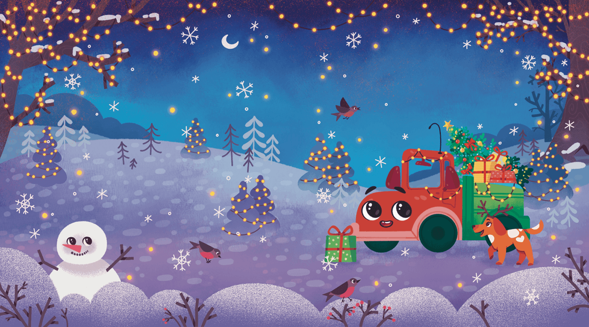 Little Truck rescues the New Year — Изображение №2 — Иллюстрация, Графика на Dprofile