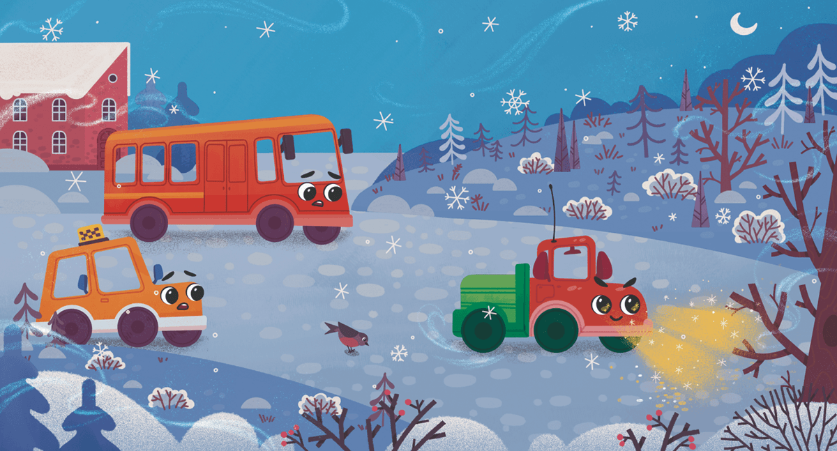 Little Truck rescues the New Year — Изображение №8 — Иллюстрация, Графика на Dprofile
