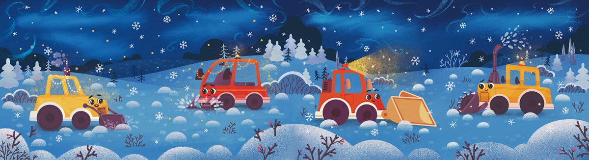 Little Truck rescues the New Year — Изображение №7 — Иллюстрация, Графика на Dprofile