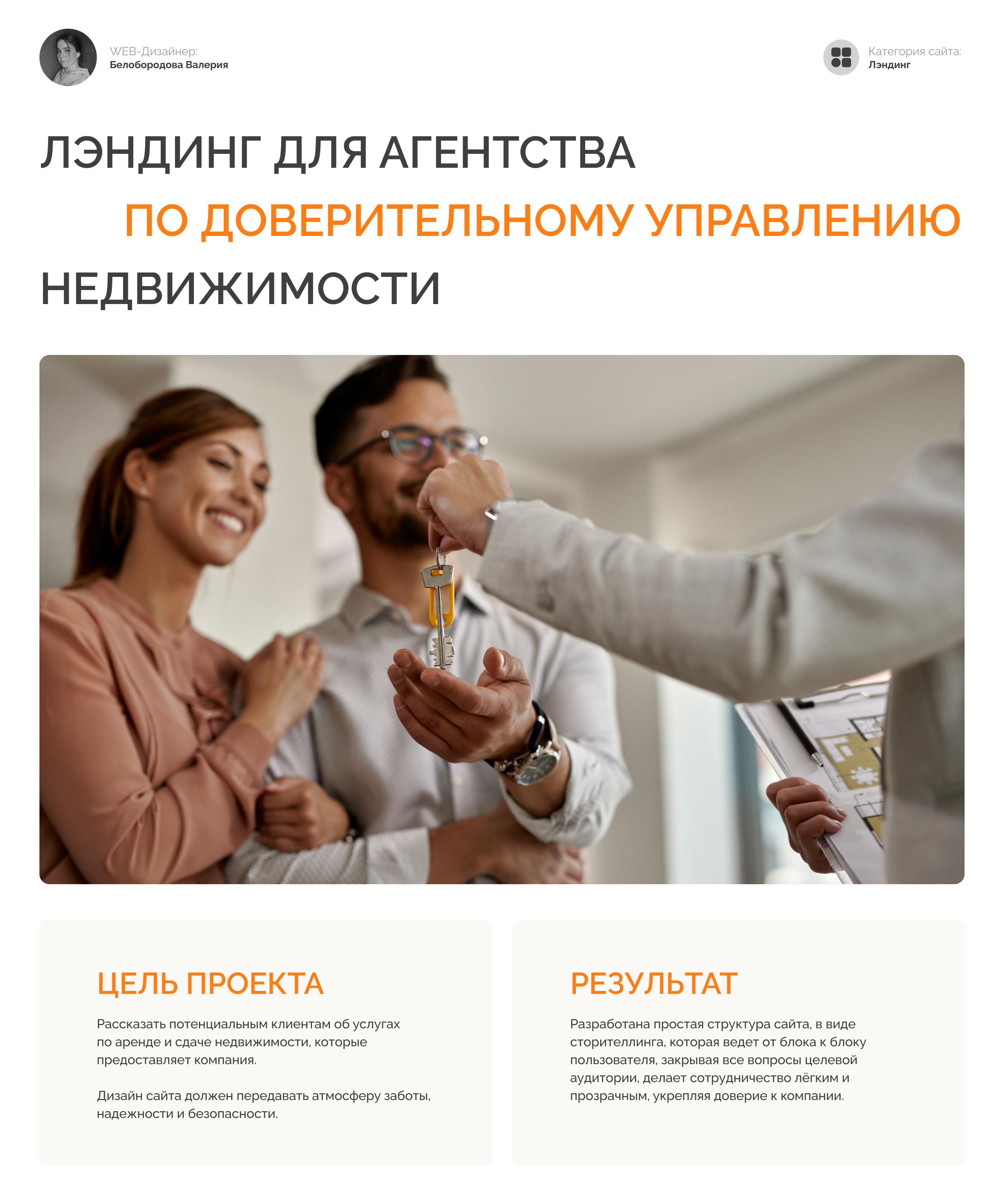 Лэндинг для агентства недвижимости — Изображение №1 — Интерфейсы на Dprofile