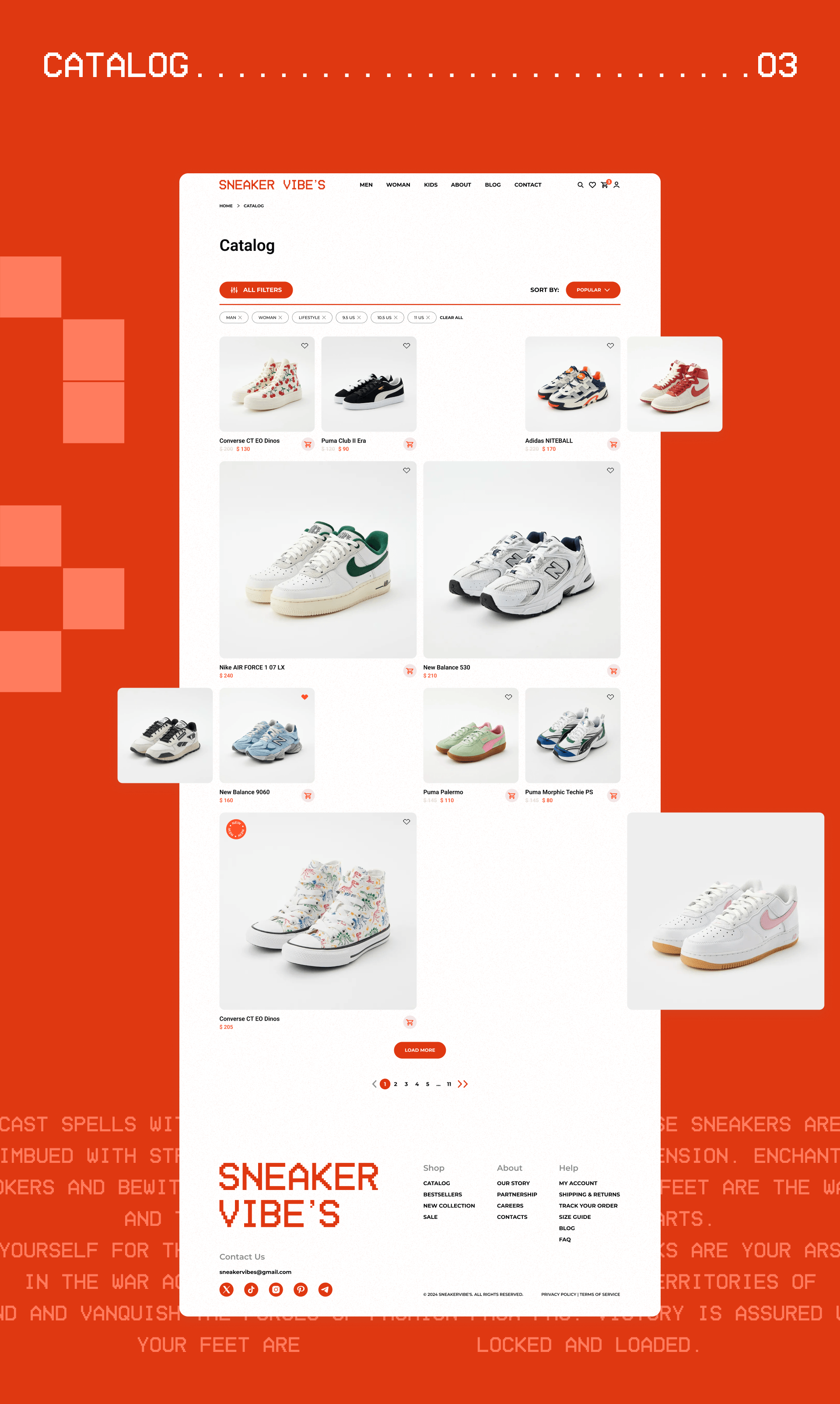 SnikerVibe's E-commerce concept — Изображение №7 — Интерфейсы, Анимация на Dprofile