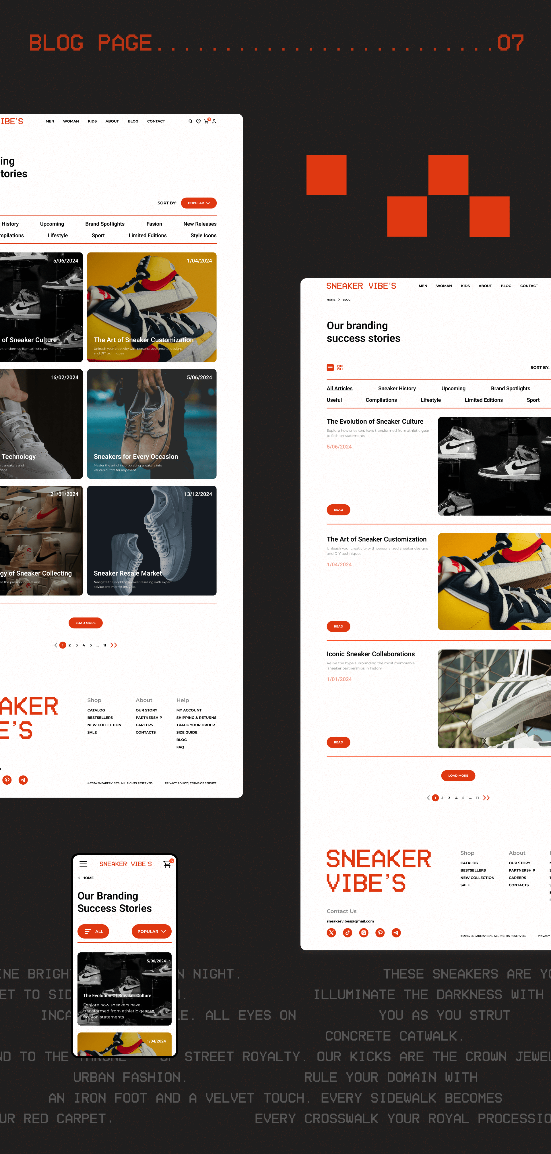 SnikerVibe's E-commerce concept — Изображение №14 — Интерфейсы, Анимация на Dprofile