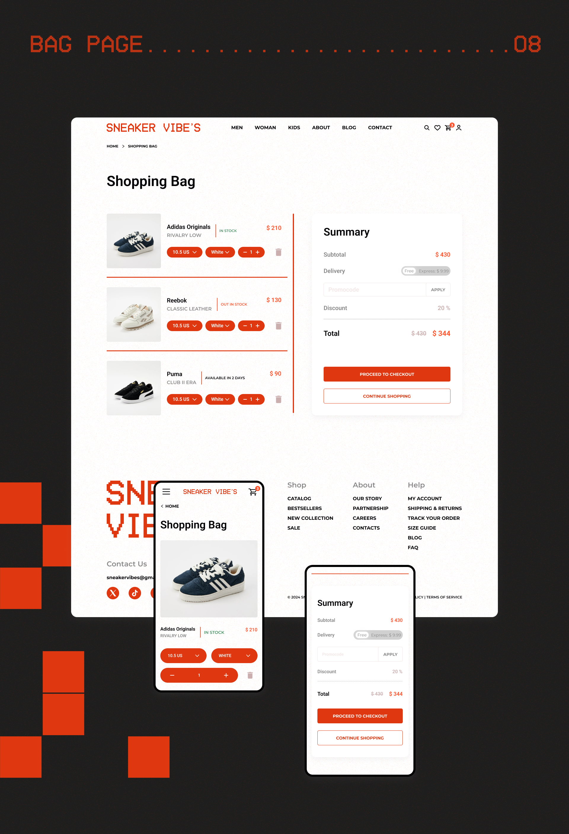 SnikerVibe's E-commerce concept — Изображение №15 — Интерфейсы, Анимация на Dprofile