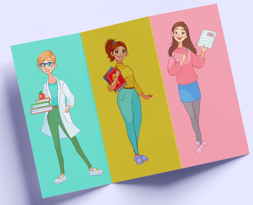 HI SCHOOL | Characters & Illustration — Брендинг, Иллюстрация на Dprofile