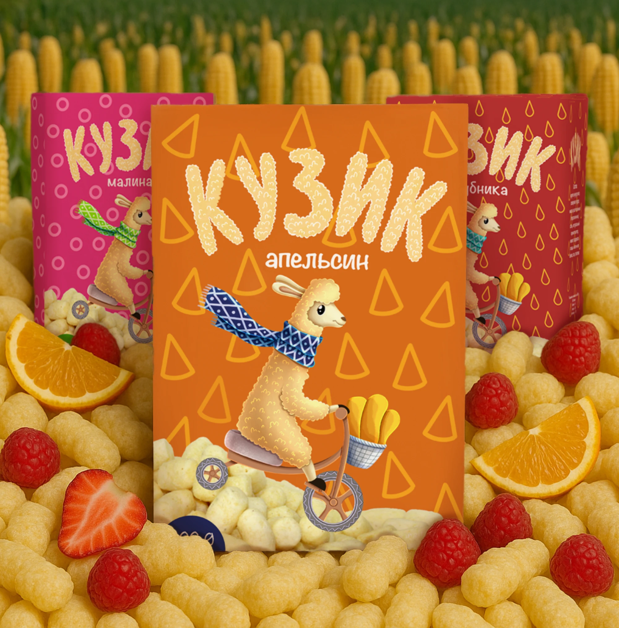 Packaging design for corn sticks — Изображение №1 — Брендинг, Иллюстрация на Dprofile