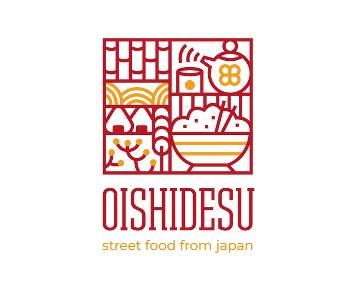 Логотип для ресторана японского стритфуда "OISHIDESU" — Брендинг, Графика на Dprofile