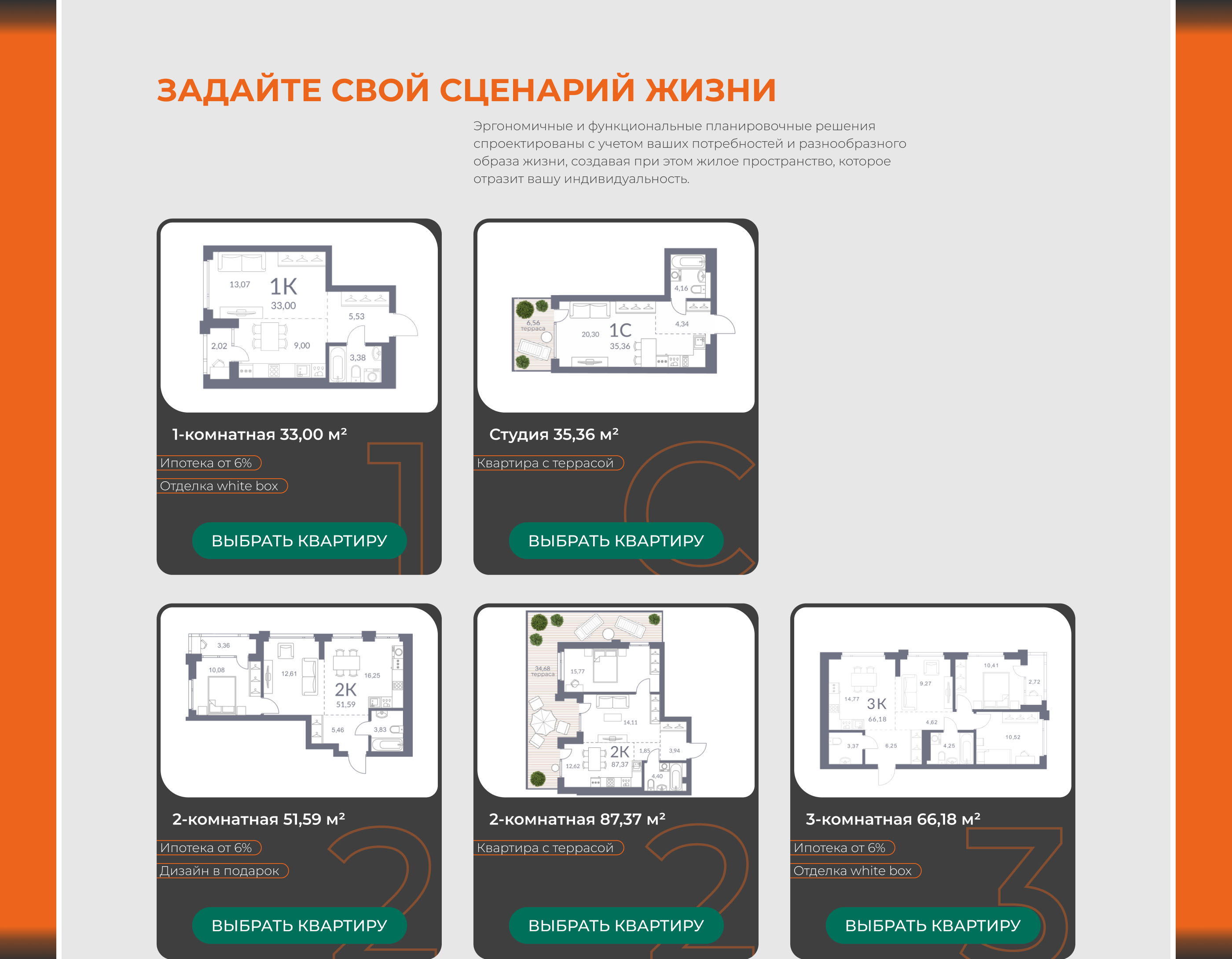 Лендинг недвижимость | websites | landing page | сайт — Изображение №10 — Интерфейсы на Dprofile