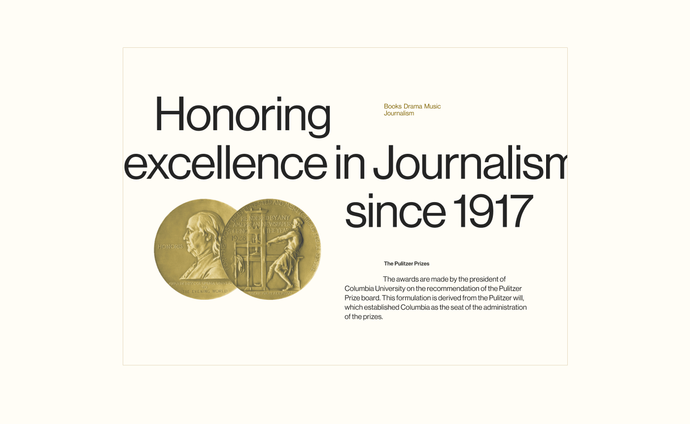The Pulitzer Prizes site redesign — Изображение №5 — Интерфейсы, Анимация на Dprofile