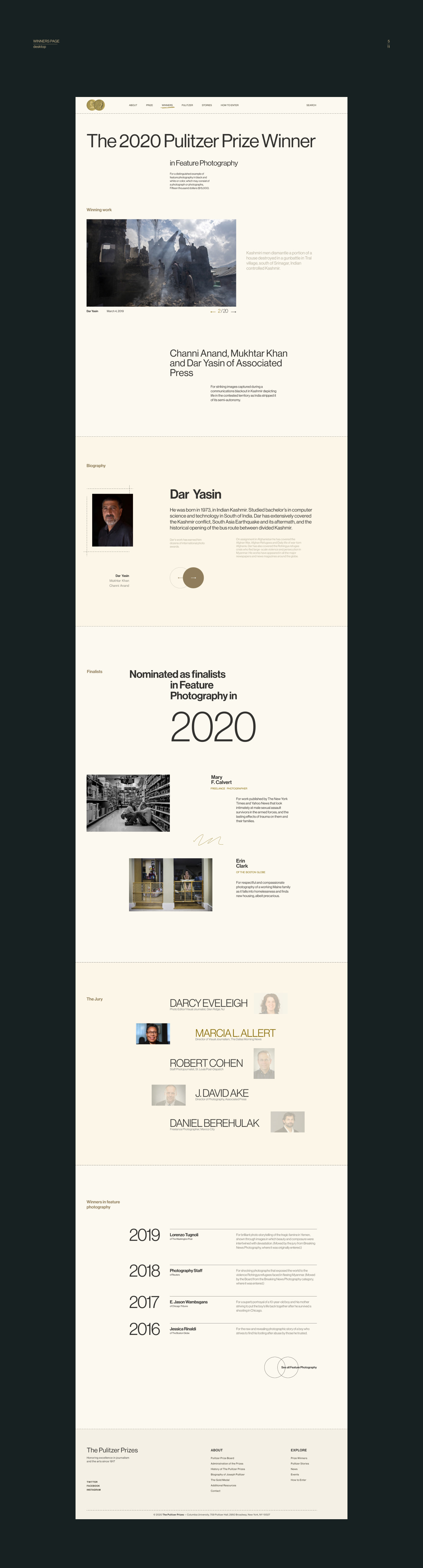 The Pulitzer Prizes site redesign — Изображение №11 — Интерфейсы, Анимация на Dprofile