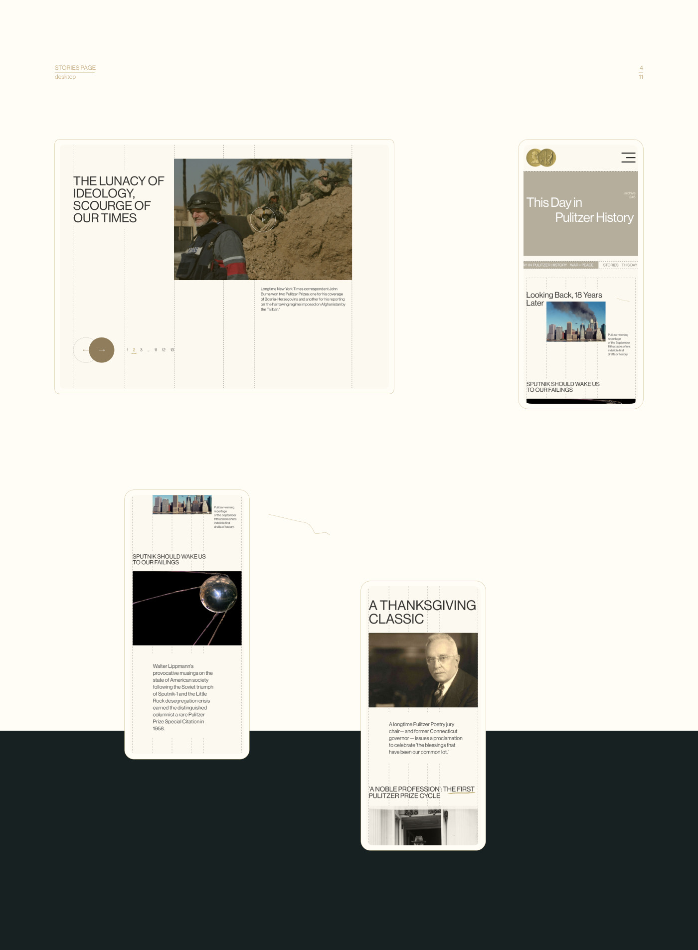 The Pulitzer Prizes site redesign — Изображение №9 — Интерфейсы, Анимация на Dprofile