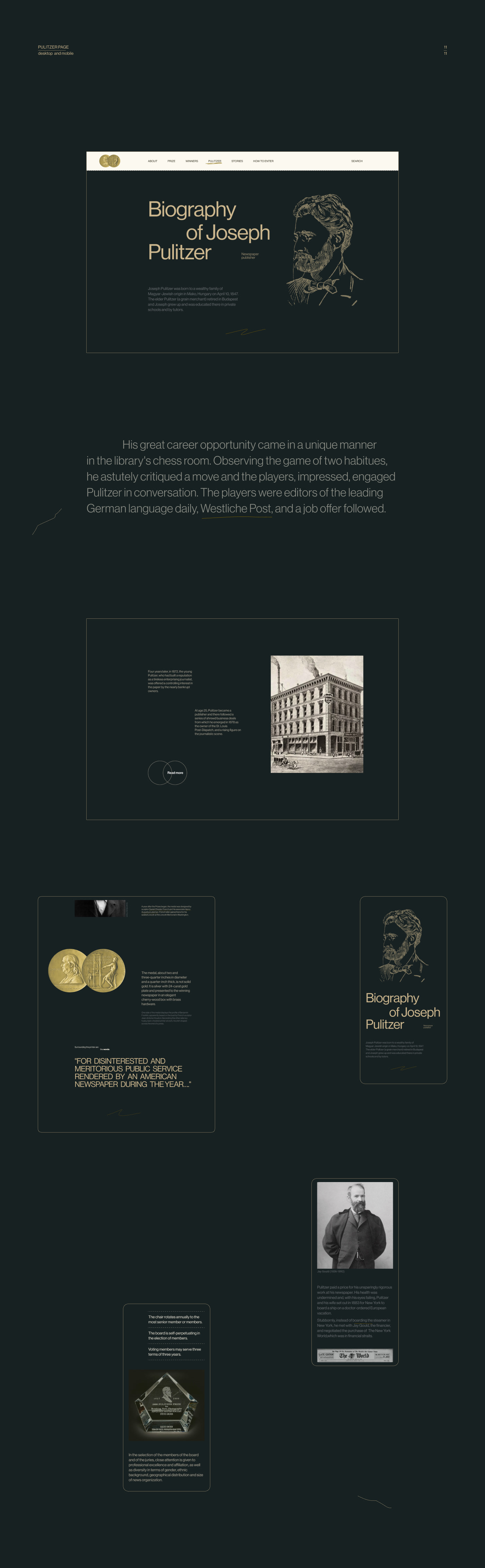The Pulitzer Prizes site redesign — Изображение №21 — Интерфейсы, Анимация на Dprofile