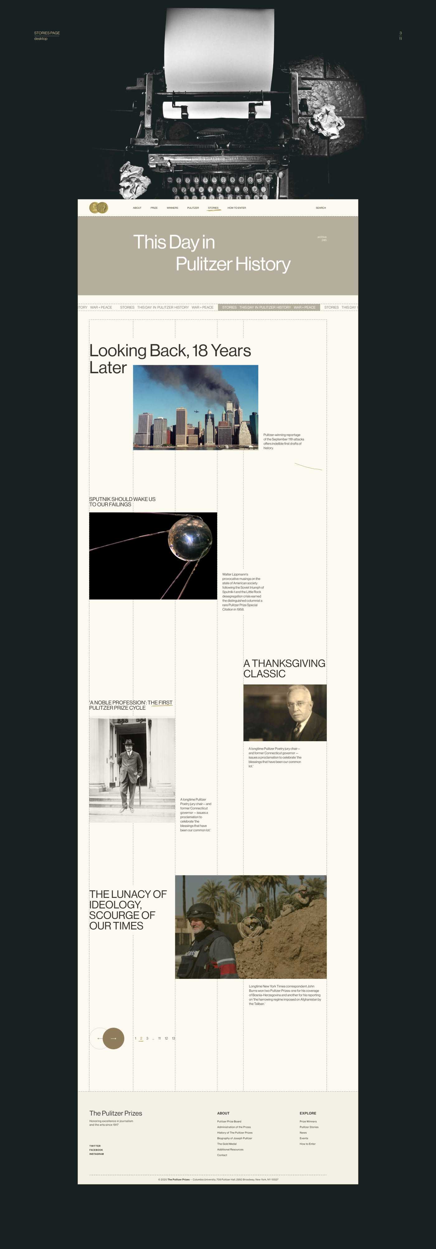 The Pulitzer Prizes site redesign — Изображение №8 — Интерфейсы, Анимация на Dprofile