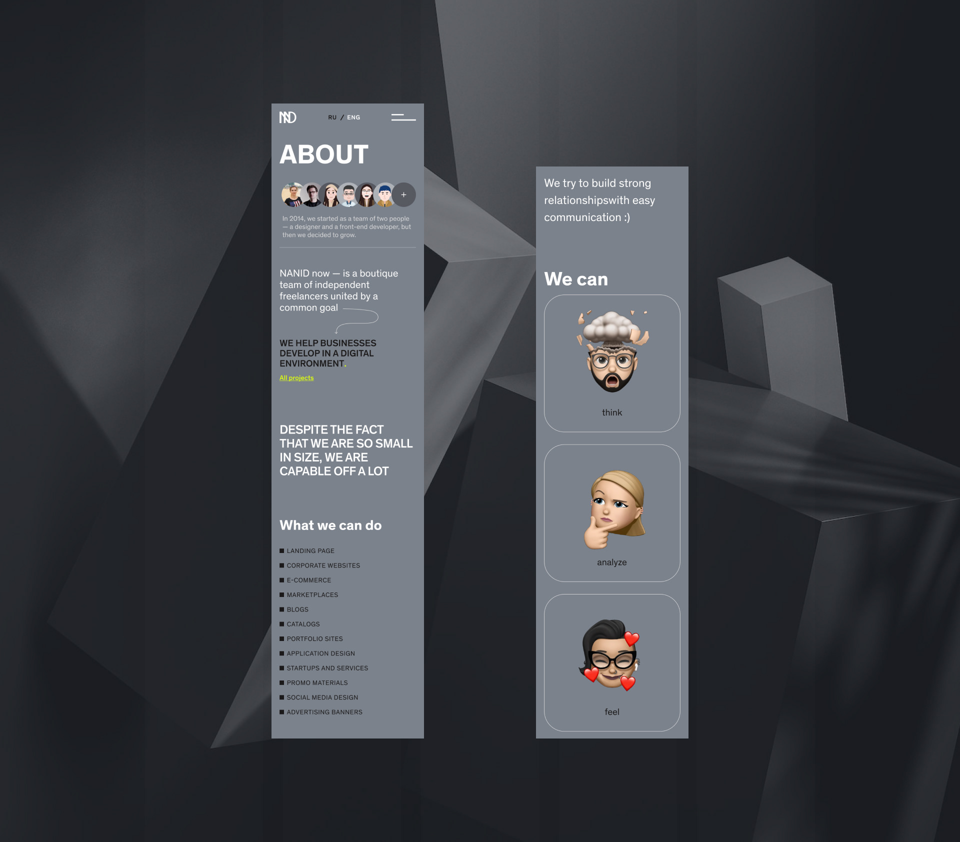Nanid Digital Team — Изображение №7 — Интерфейсы, Анимация на Dprofile
