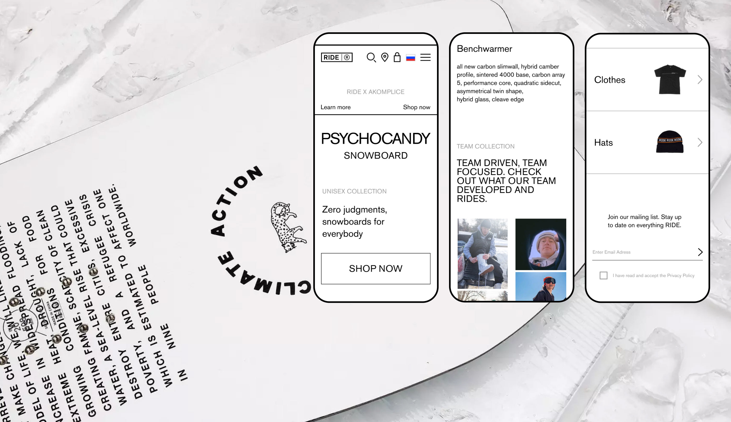 Ridesnowboards e-commerce redesign concept — Изображение №3 — Интерфейсы на Dprofile