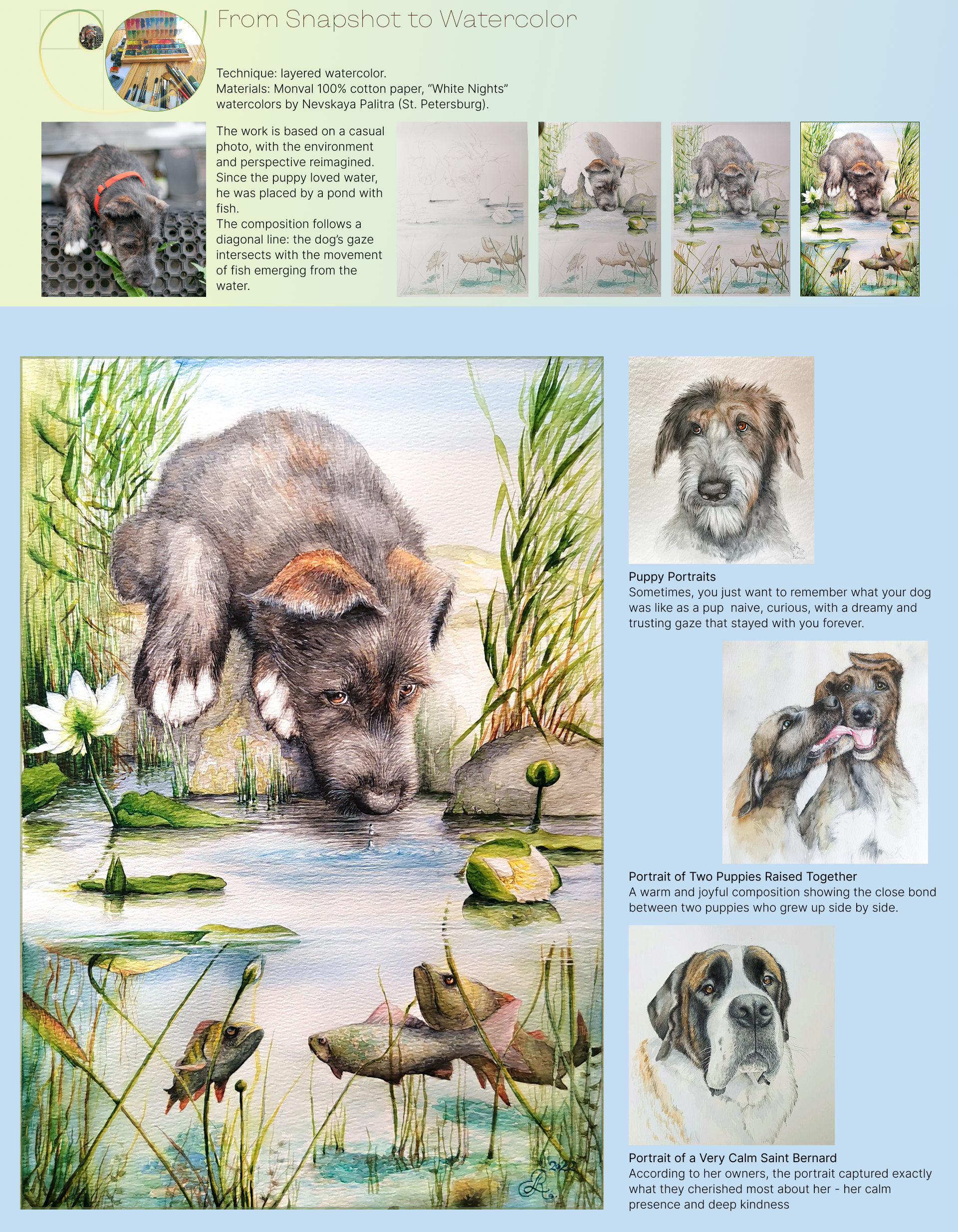 Watercolor Pet Portraits — Изображение №3 — Интерфейсы, Иллюстрация на Dprofile