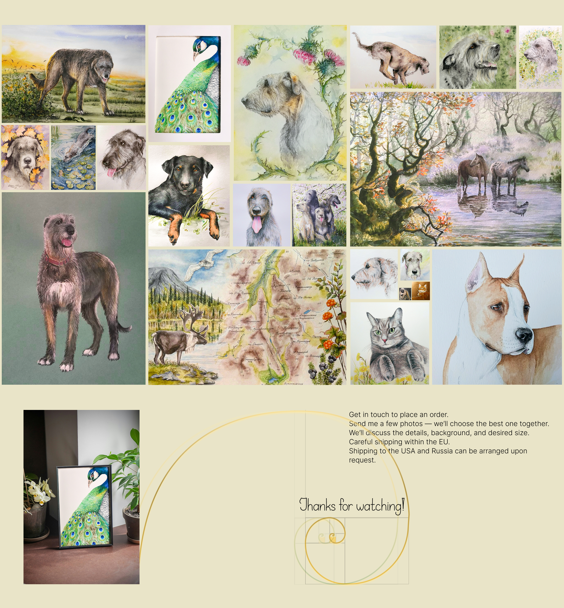 Watercolor Pet Portraits — Изображение №5 — Интерфейсы, Иллюстрация на Dprofile