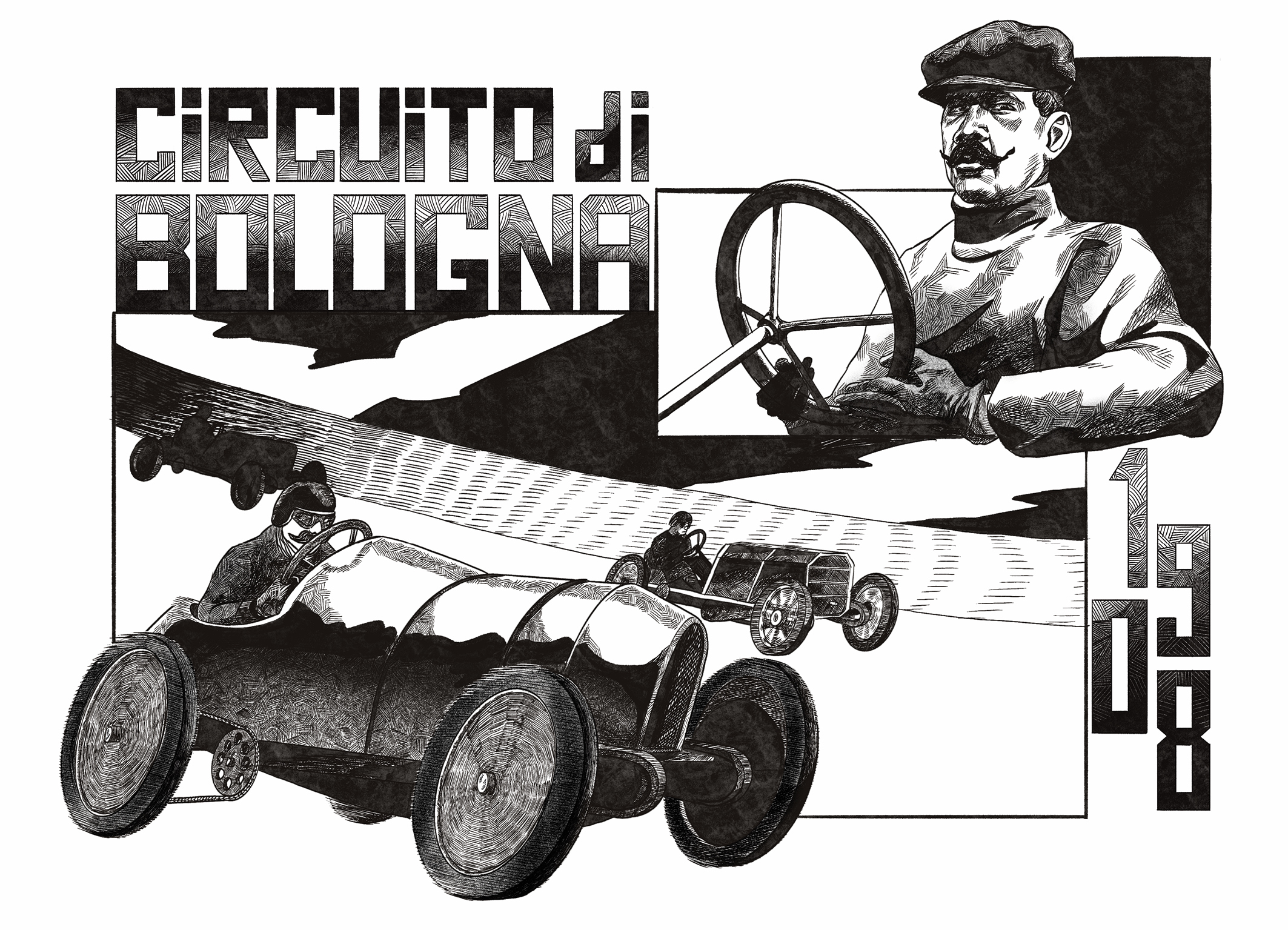 ENZO FERRARI illustrated biography — Изображение №3 — Иллюстрация, Графика на Dprofile