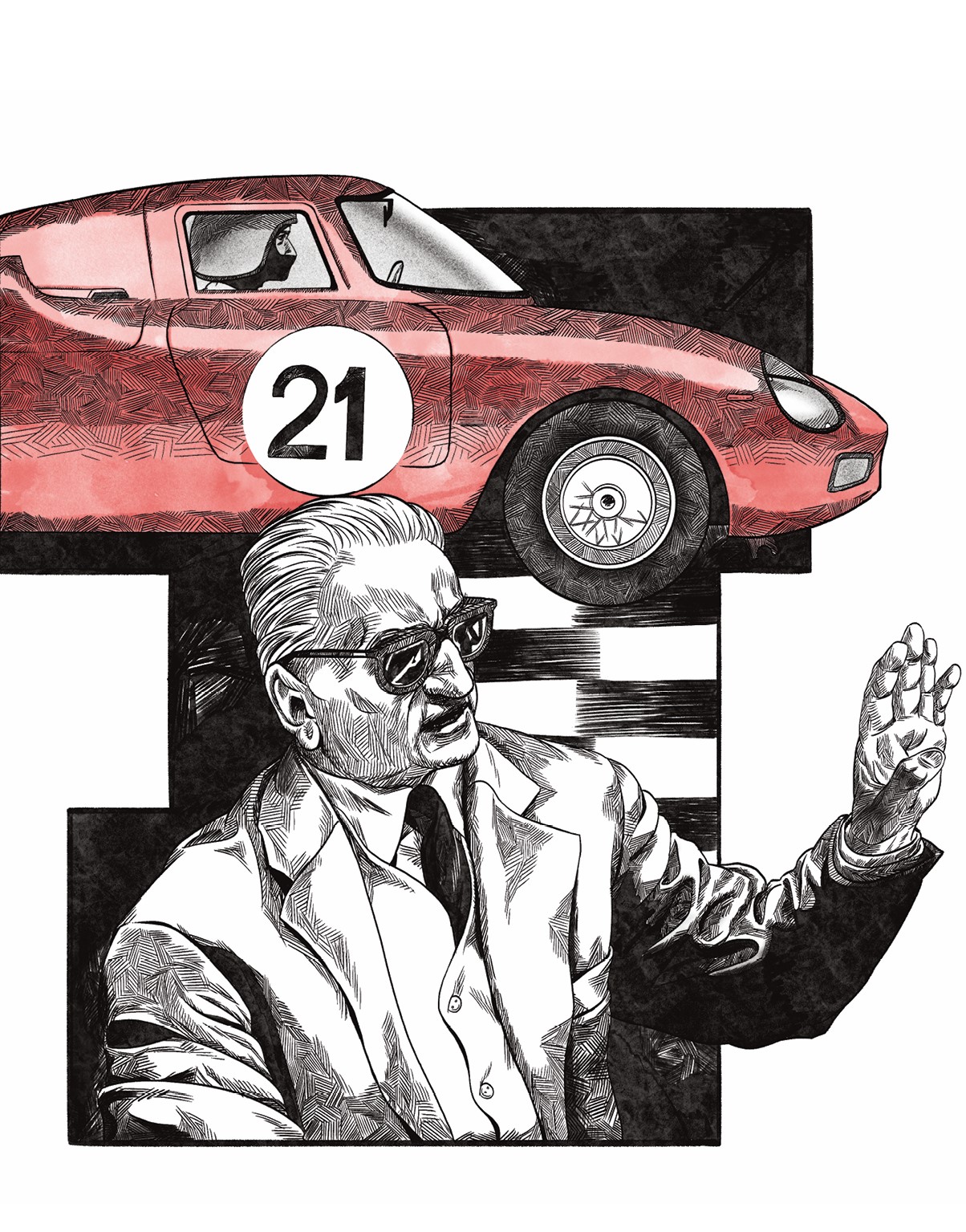 ENZO FERRARI illustrated biography — Изображение №7 — Иллюстрация, Графика на Dprofile
