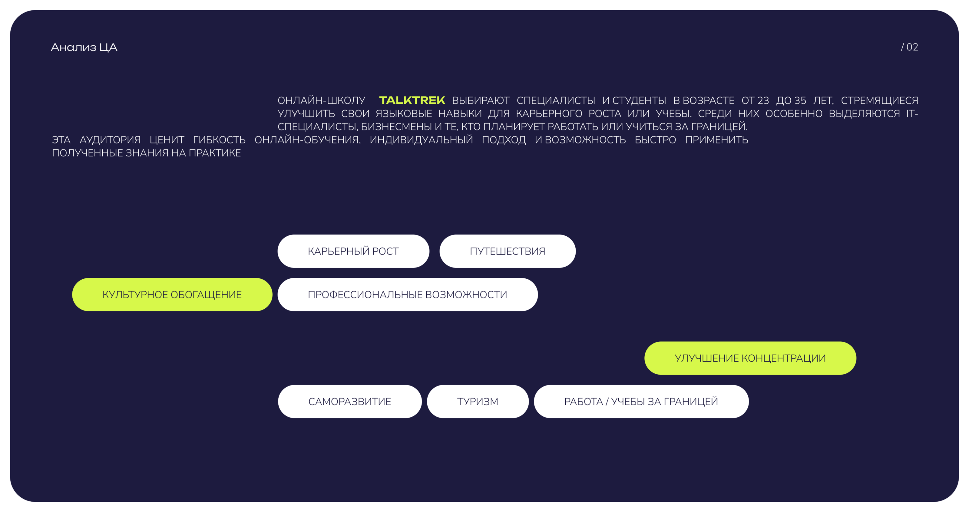 Онлайн-школа TALKTREK — Изображение №3 — Интерфейсы на Dprofile