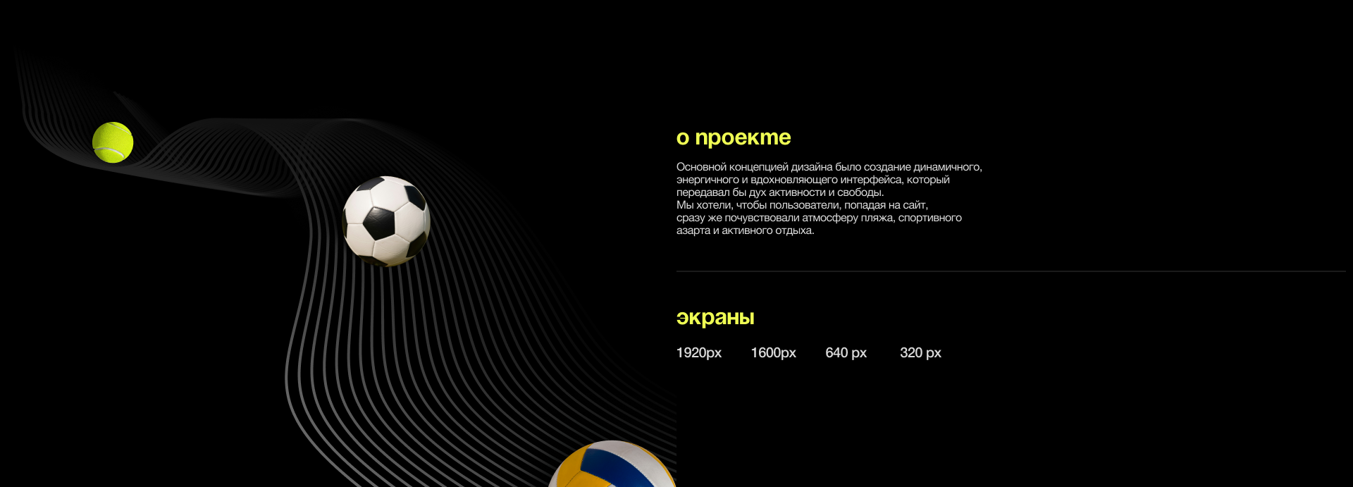 «Пляж» — центр пляжного спорта| Corporate website — Изображение №2 — Интерфейсы на Dprofile