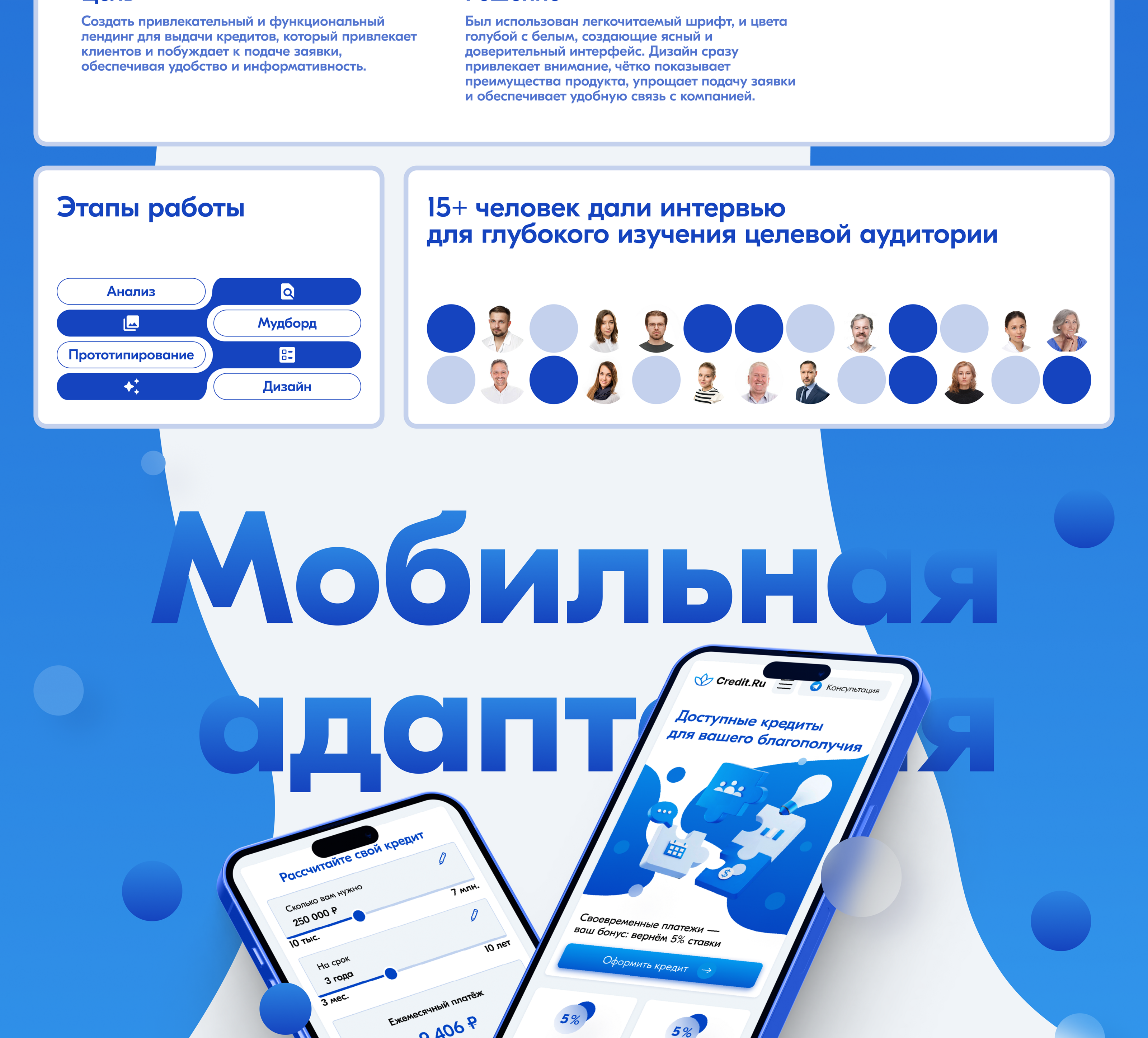 Landing Page Выдача кредитов физическим лицам — UI/UX Design — Изображение №2 — Интерфейсы на Dprofile