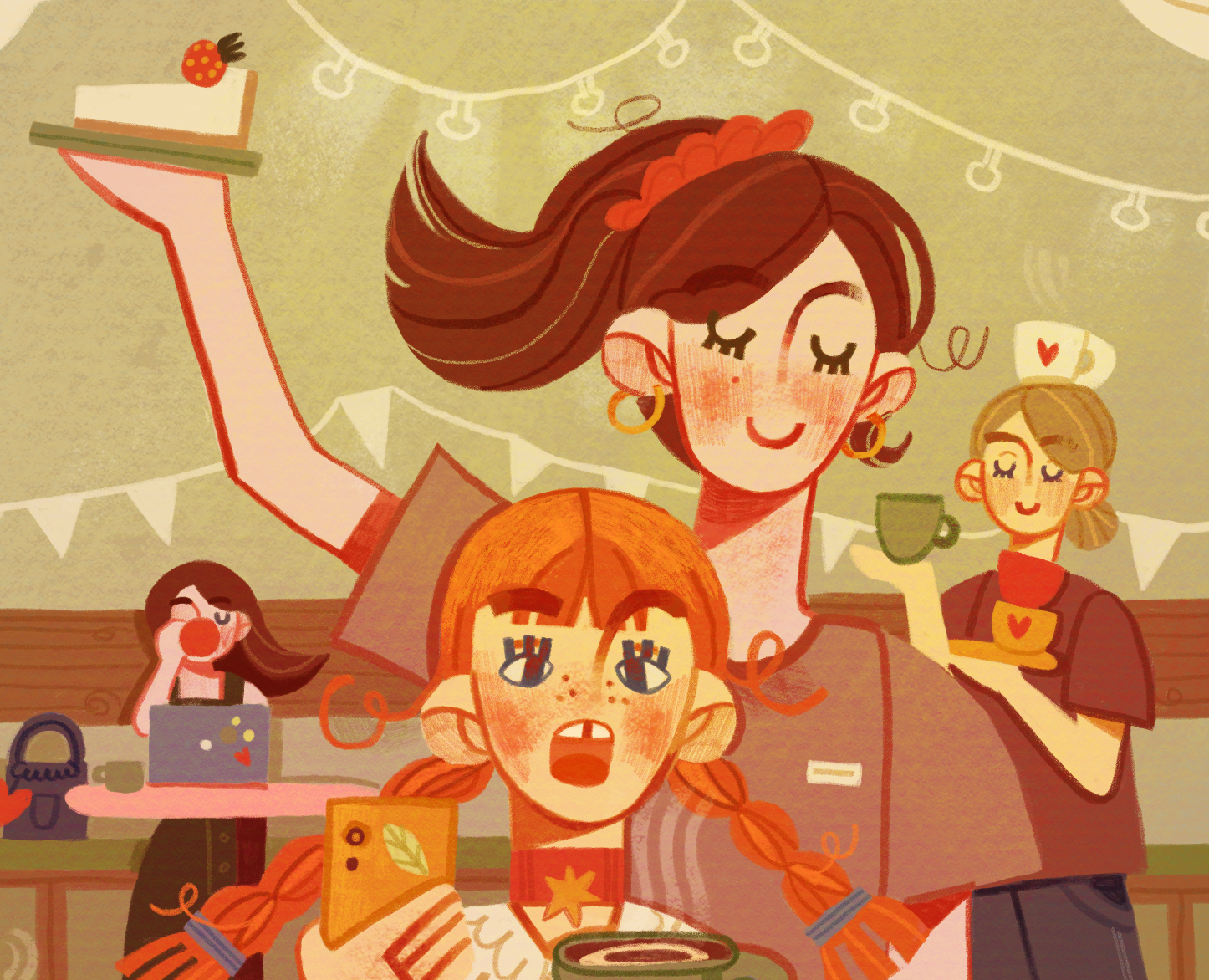 Постеры для кофейни "Doris" — Иллюстрация на Dprofile