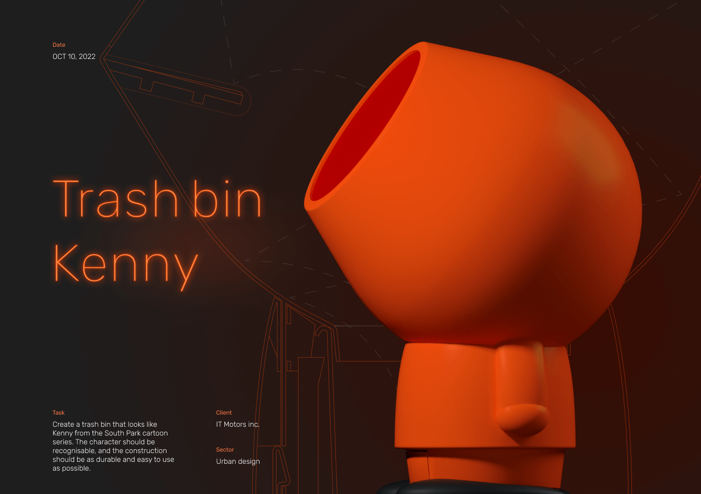 Kenny Trash Bin (South Park) — Изображение №1 — Брендинг, 3D на Dprofile