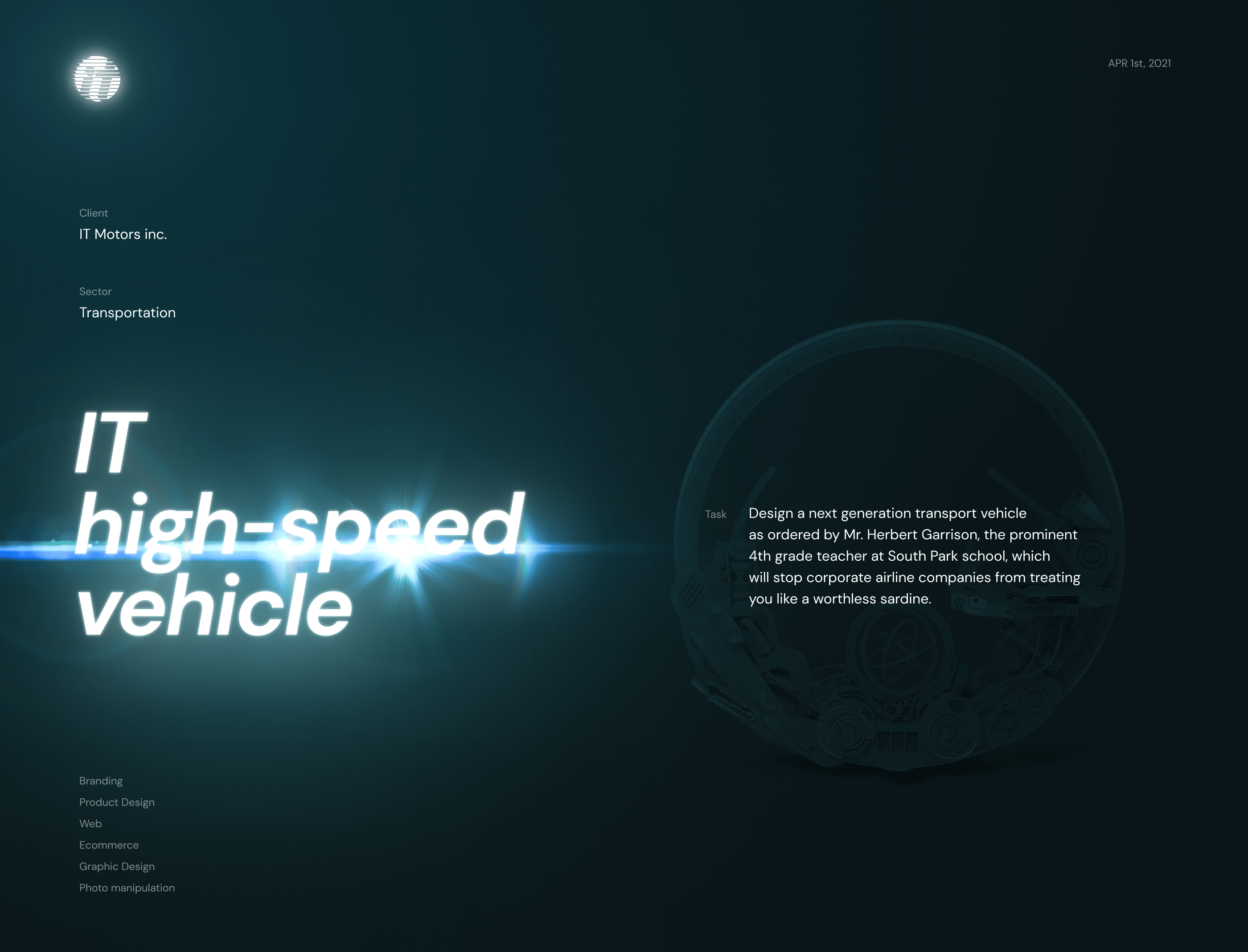 IT high-speed vehicle from South Park — Изображение №1 — Брендинг, 3D на Dprofile