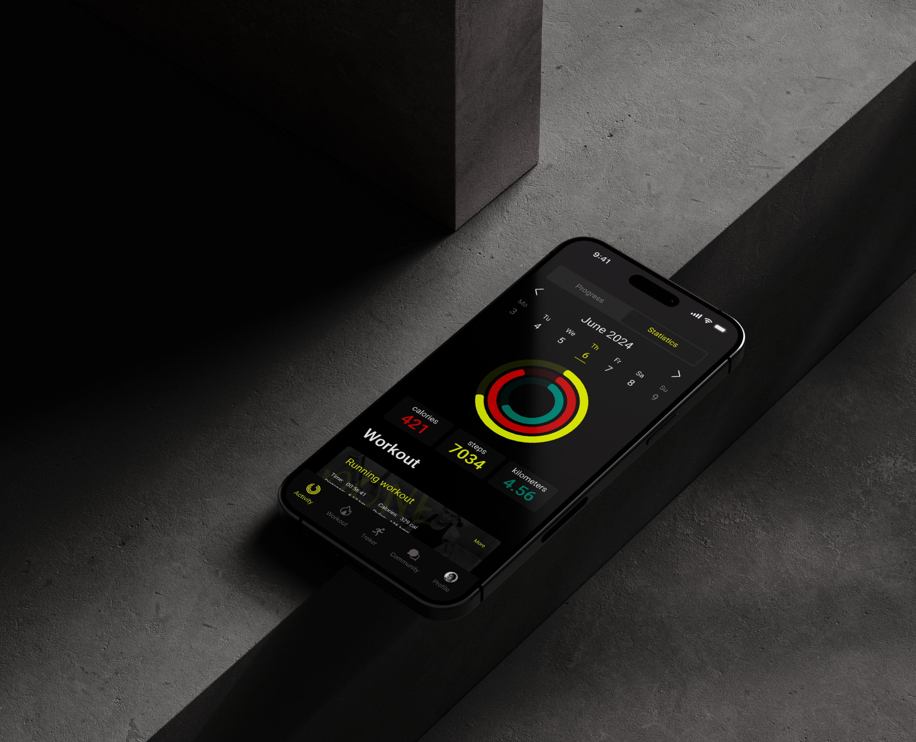 Fitness Tracker App — Интерфейсы, Брендинг на Dprofile