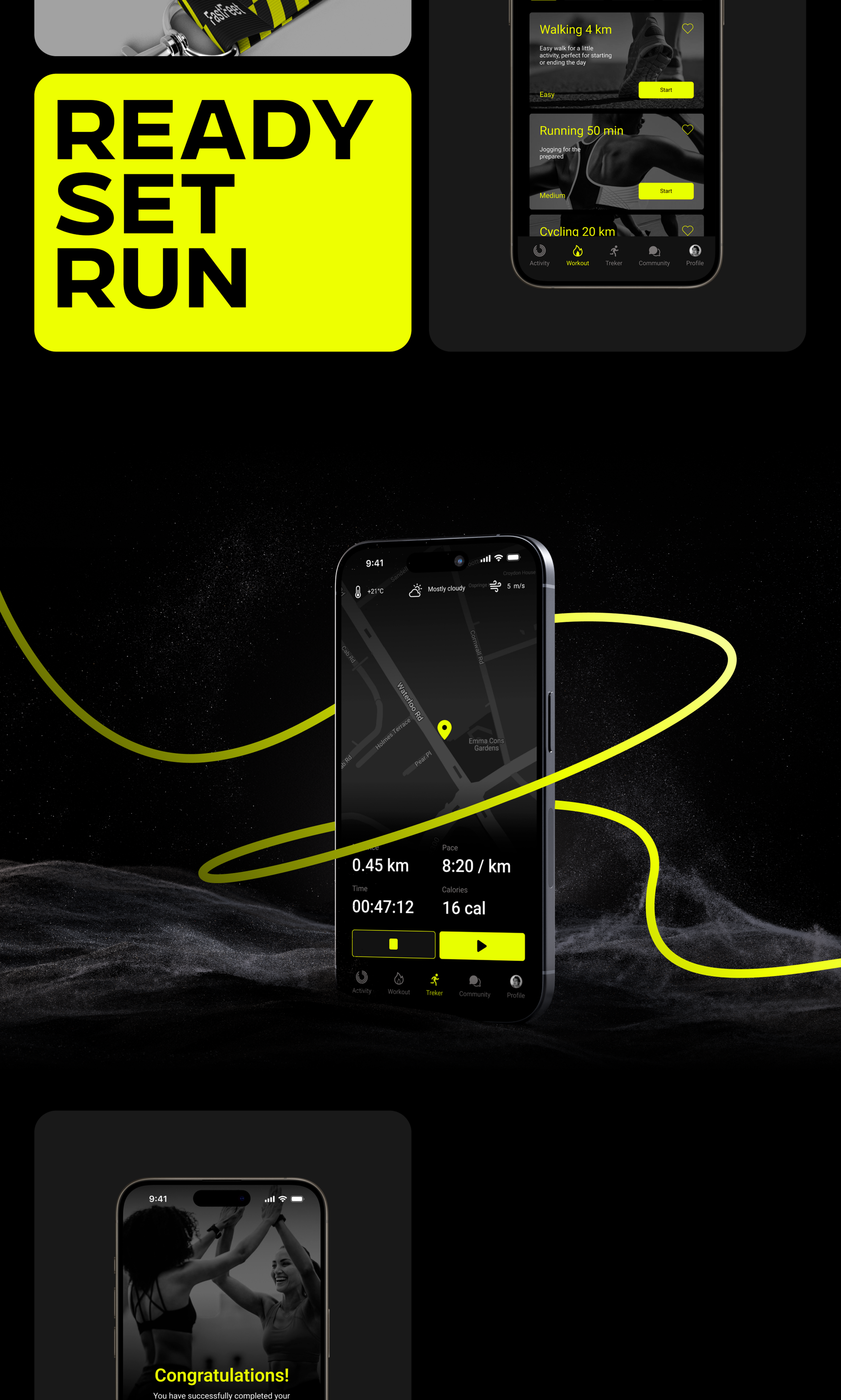 Fitness Tracker App — Изображение №5 — Интерфейсы, Брендинг на Dprofile