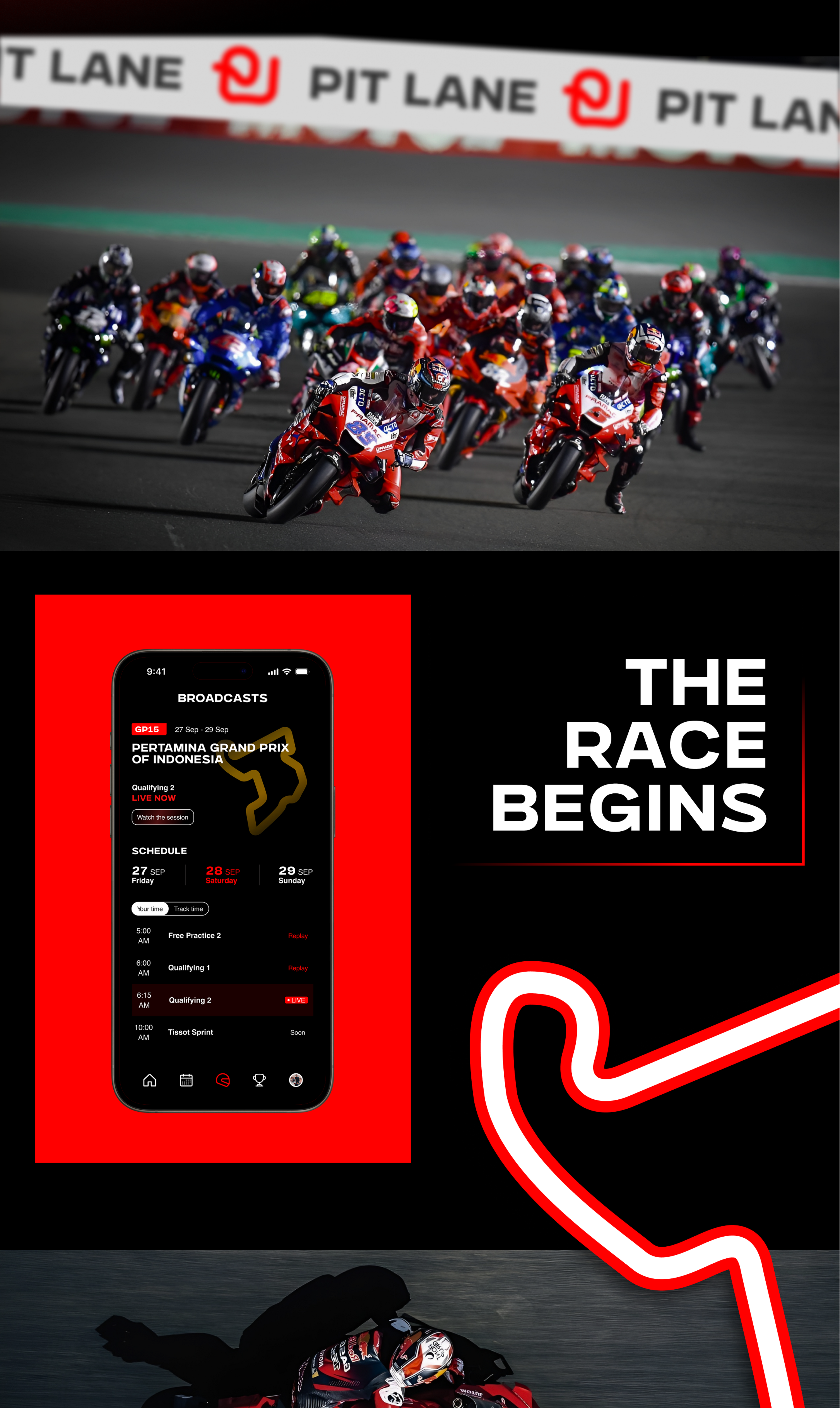 MOTO GP Mobile App — Изображение №6 — Интерфейсы, Брендинг на Dprofile