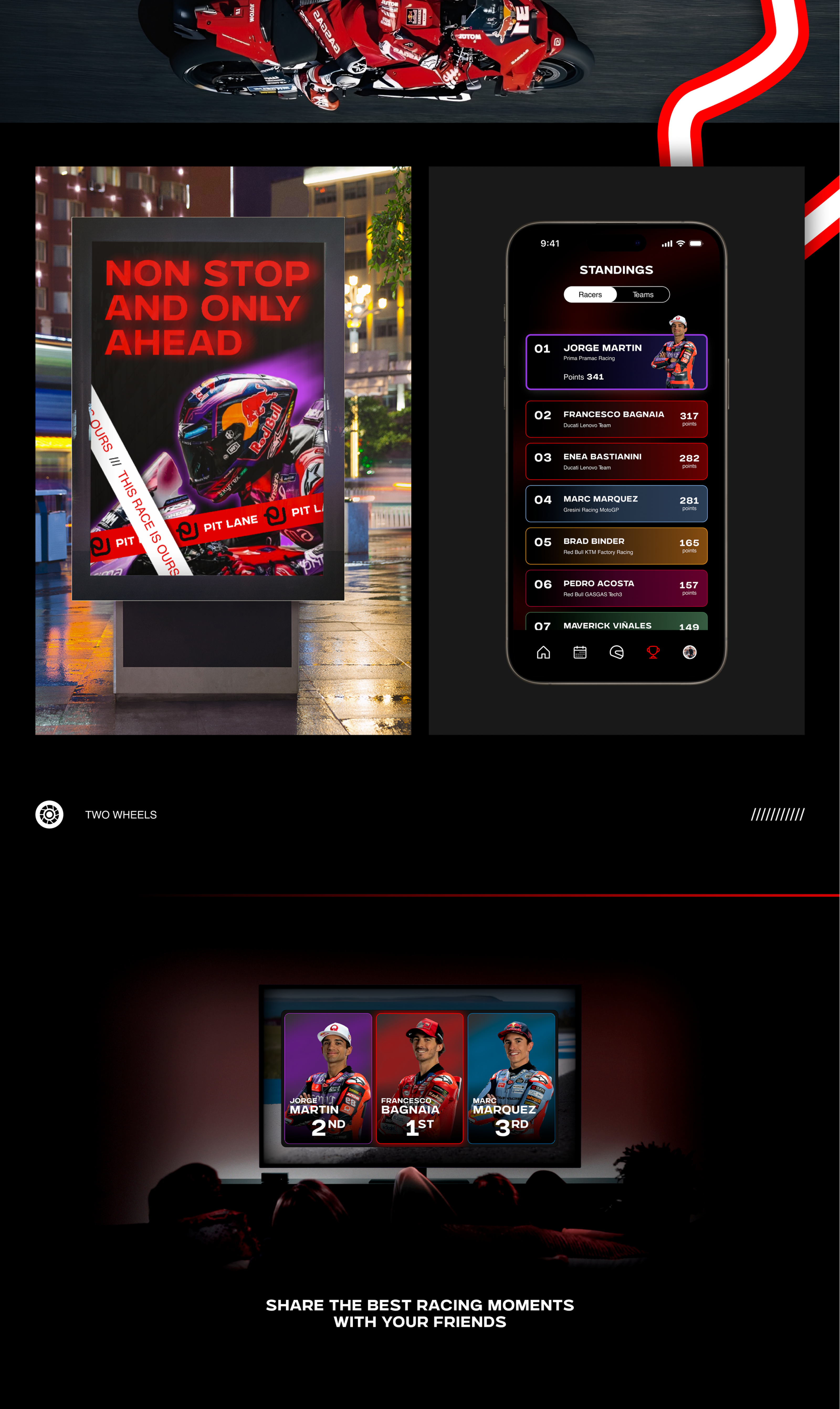 MOTO GP Mobile App — Изображение №7 — Интерфейсы, Брендинг на Dprofile