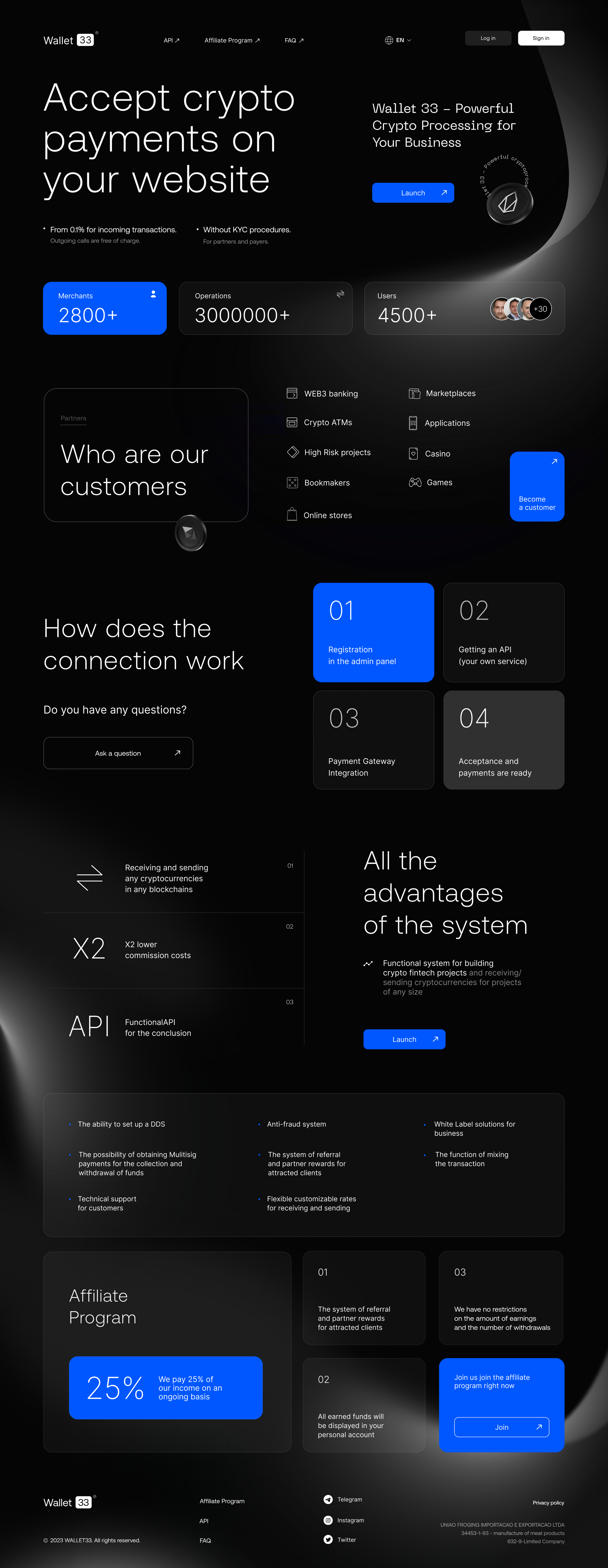 Payments in Cryptocurrency / Acquiring / Landing Page — Изображение №5 — Интерфейсы на Dprofile