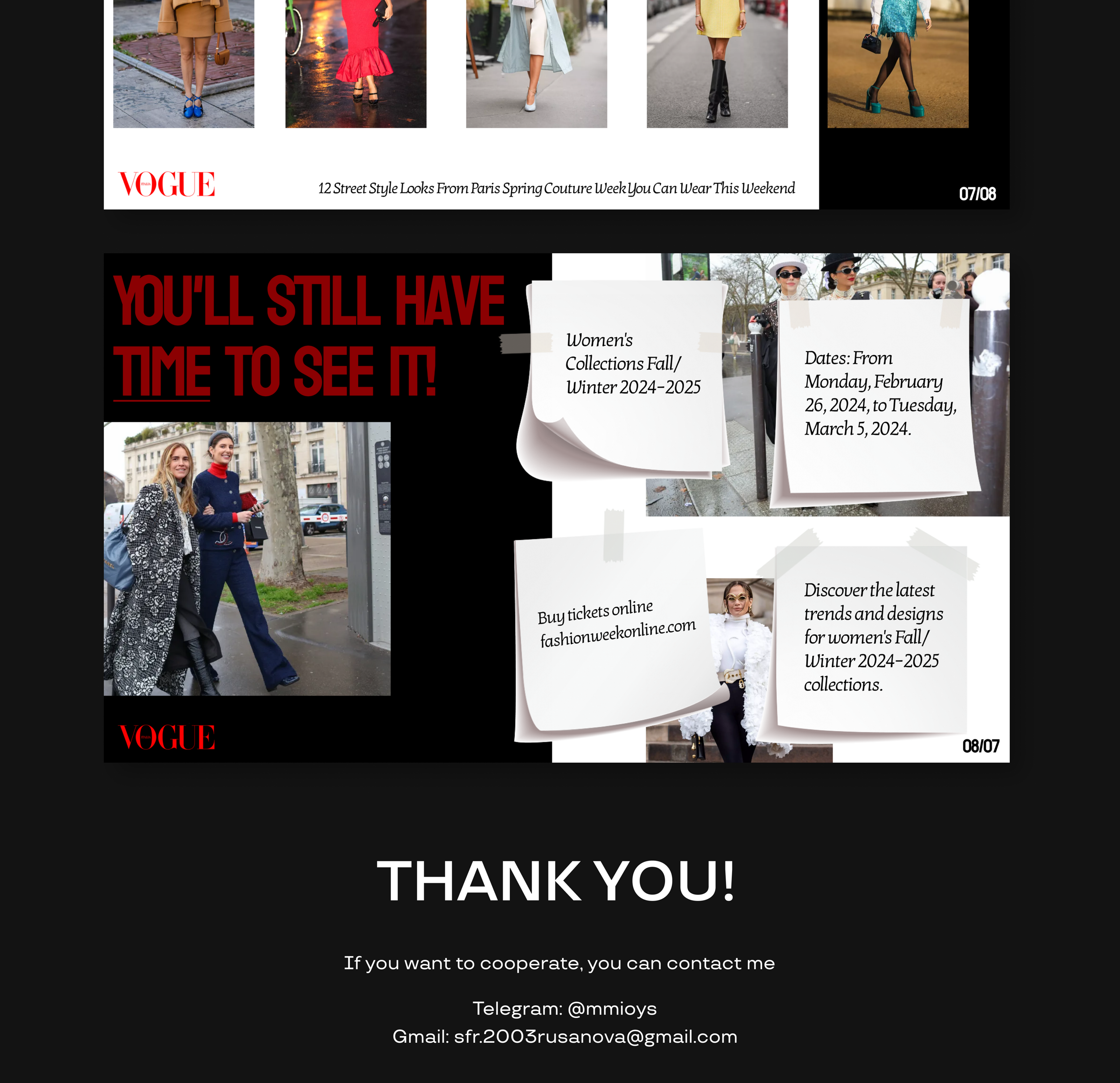 Paris Fashion Week / PRESENTATION DESIGN — Изображение №7 — Графика, Маркетинг на Dprofile