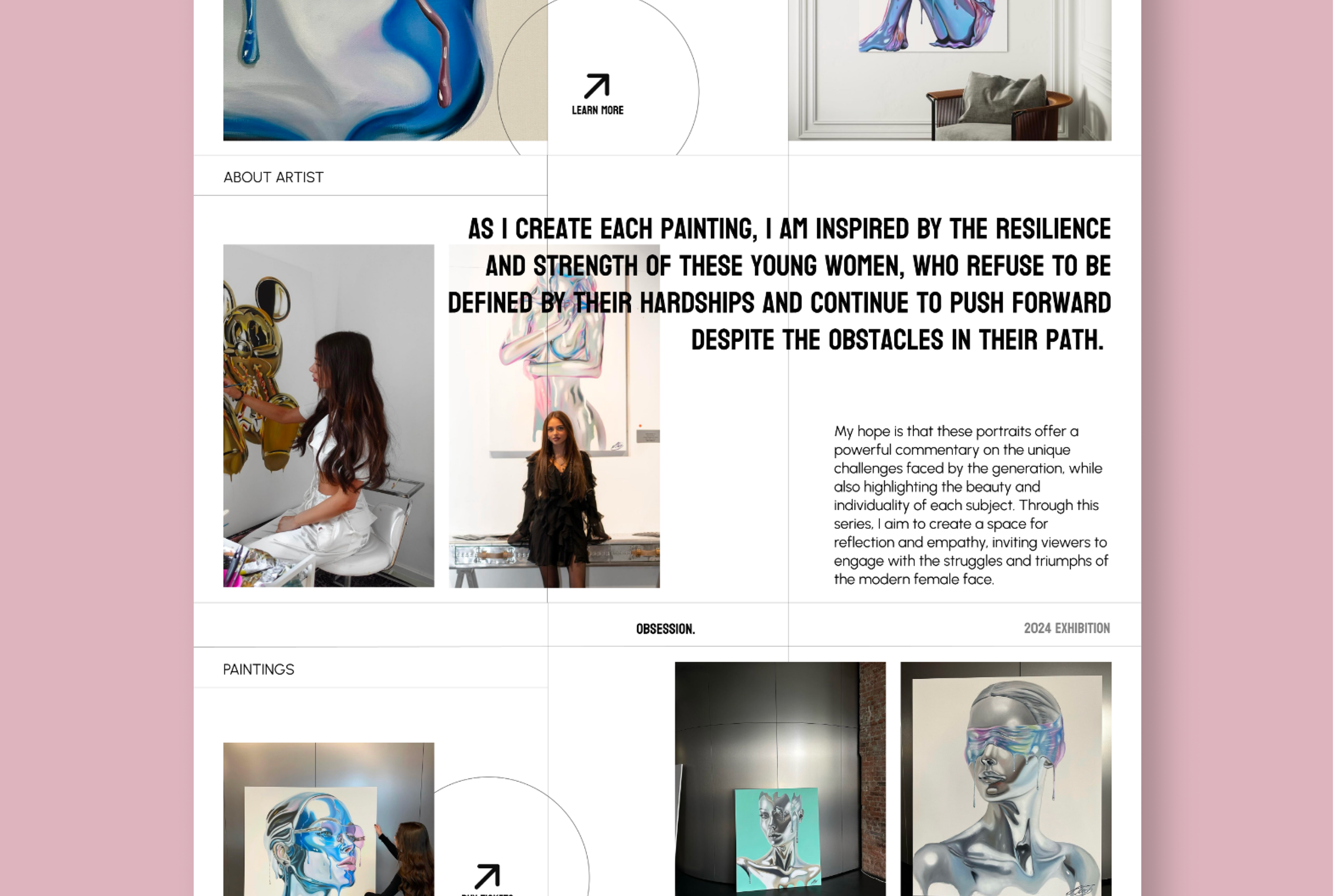 Landing page / exhibition — Изображение №5 — Интерфейсы, Графика на Dprofile