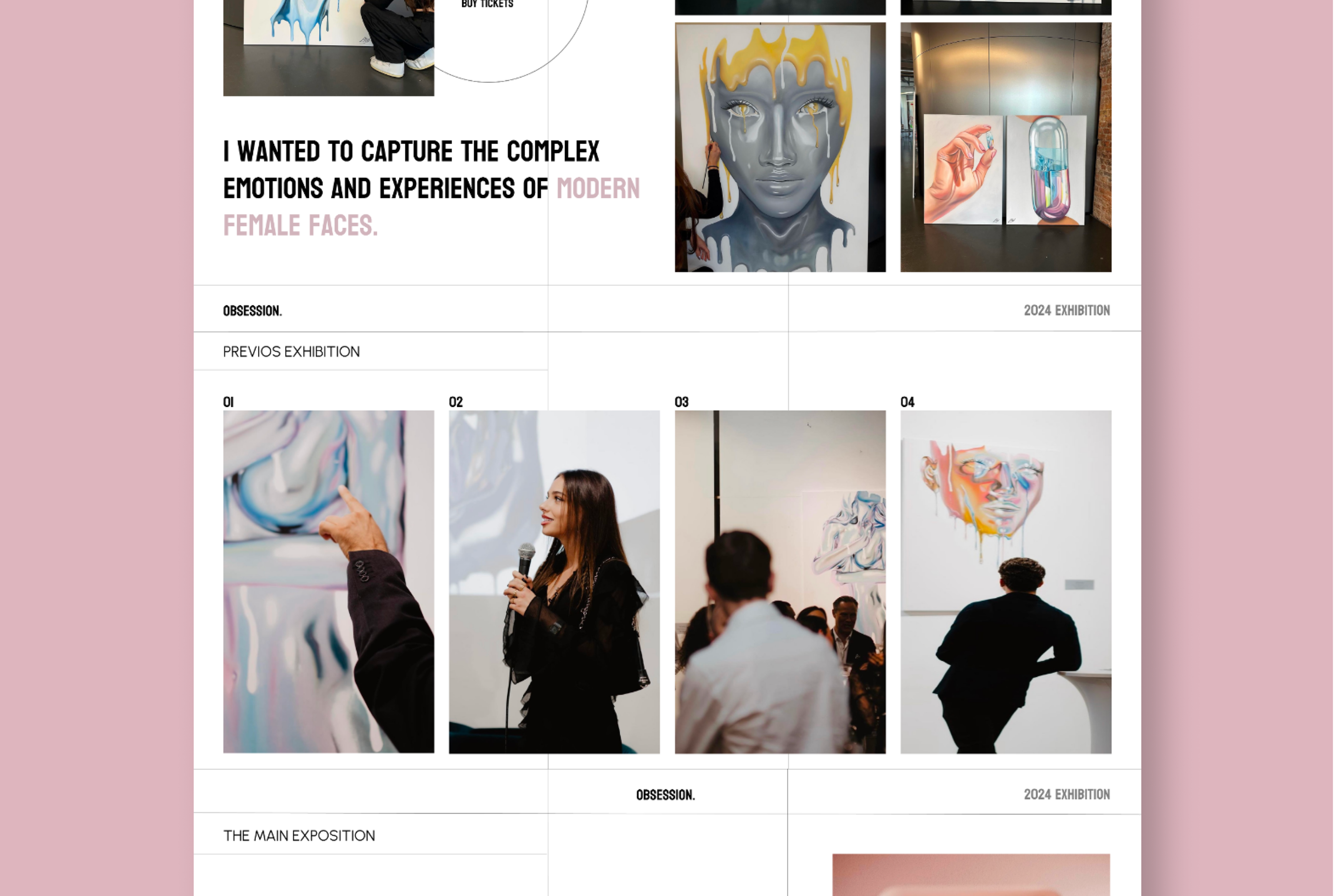 Landing page / exhibition — Изображение №6 — Интерфейсы, Графика на Dprofile