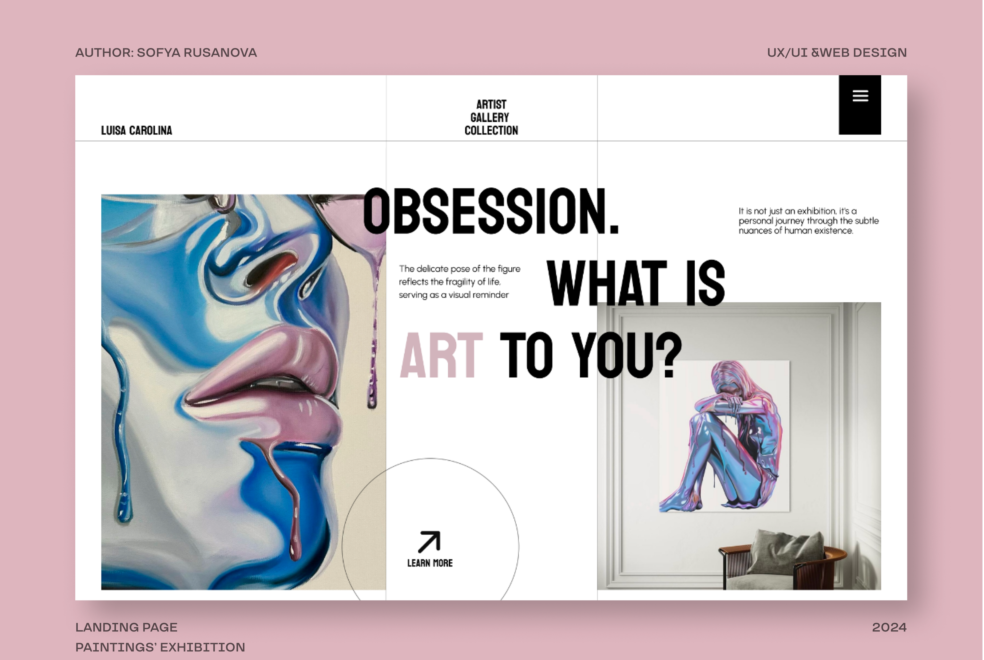 Landing page / exhibition — Изображение №1 — Интерфейсы, Графика на Dprofile