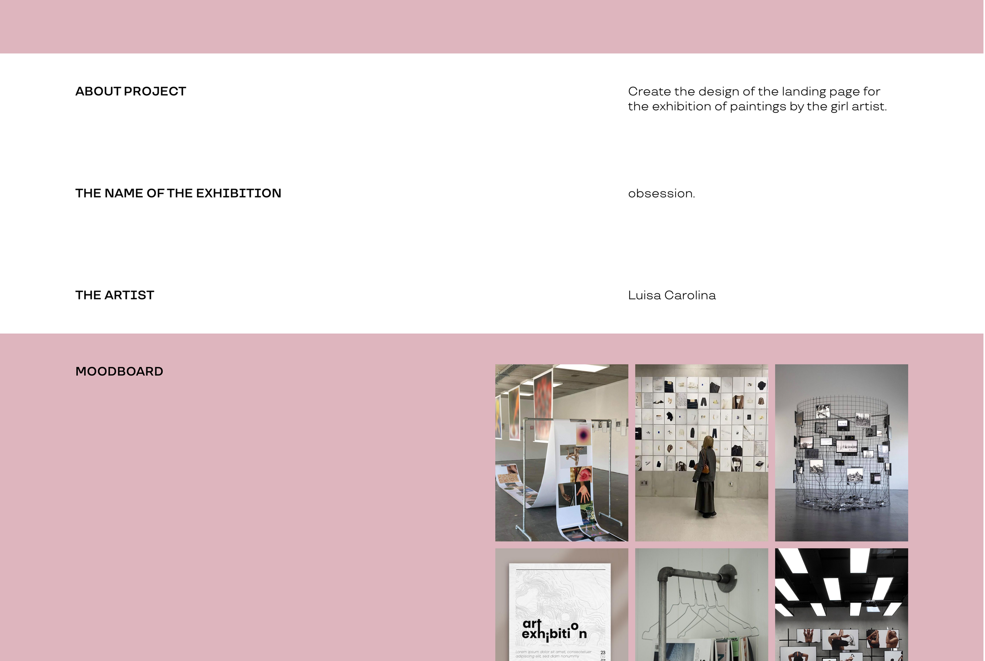 Landing page / exhibition — Изображение №2 — Интерфейсы, Графика на Dprofile