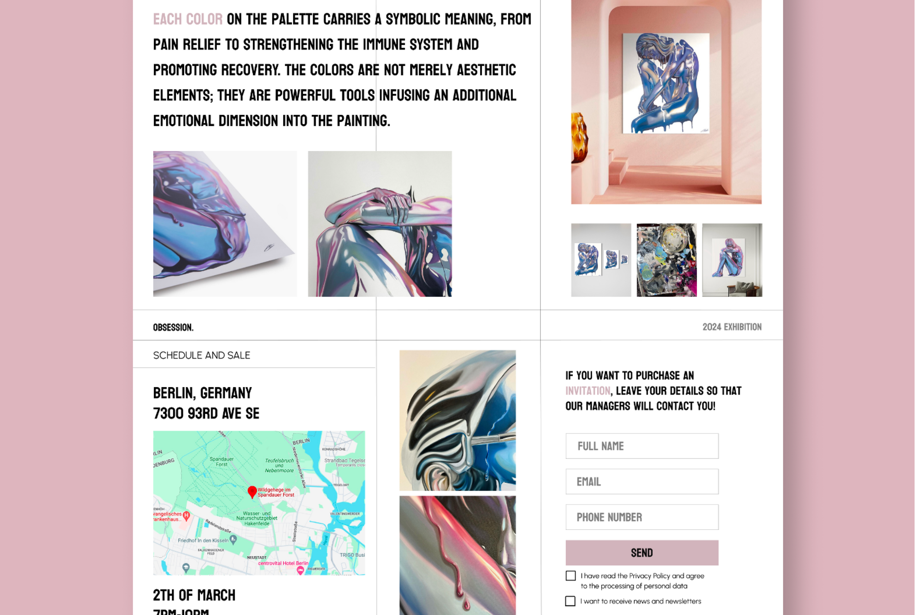 Landing page / exhibition — Изображение №7 — Интерфейсы, Графика на Dprofile