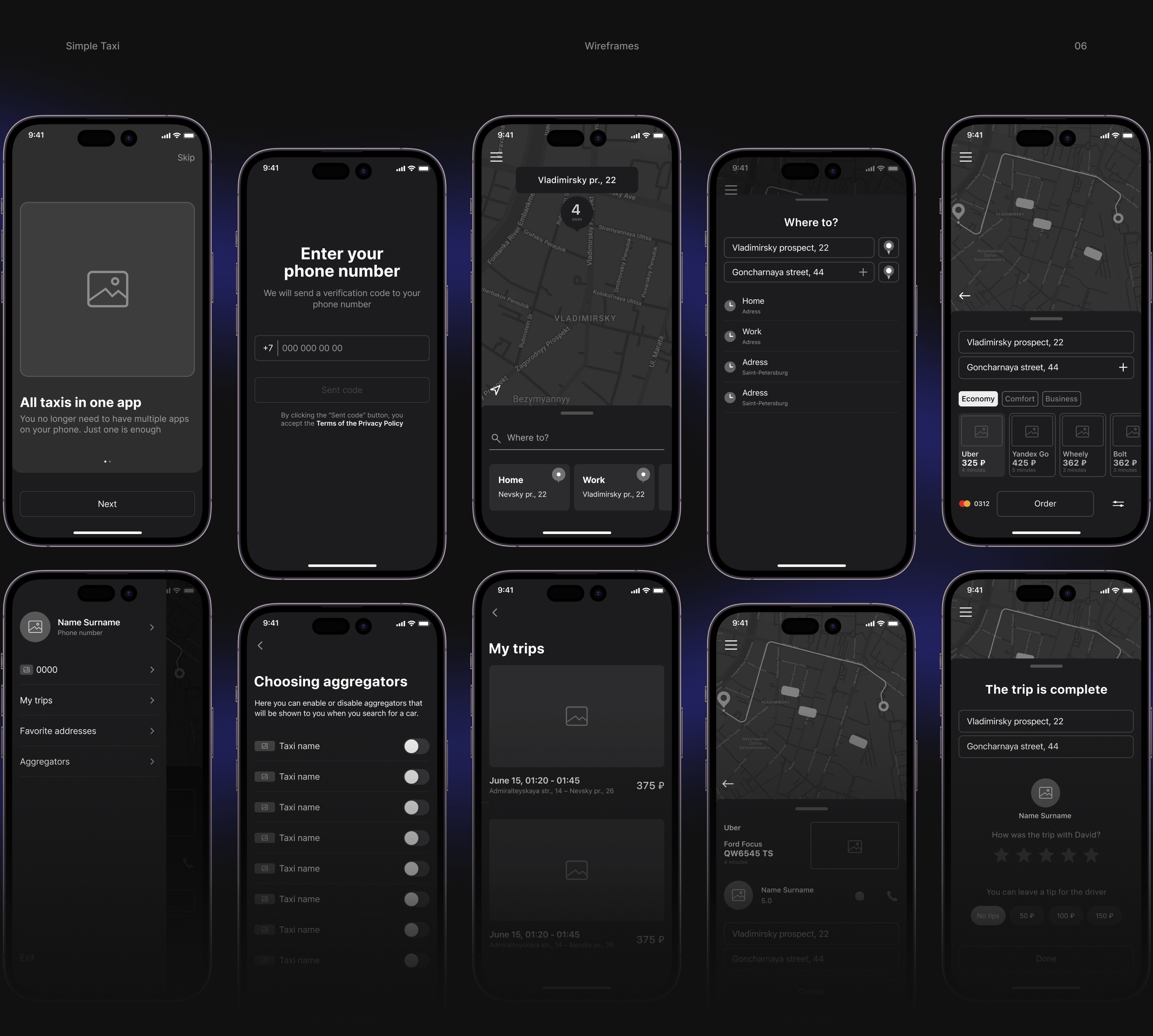 SimpleTaxi – Mobile app UX/UI — Изображение №6 — Интерфейсы на Dprofile