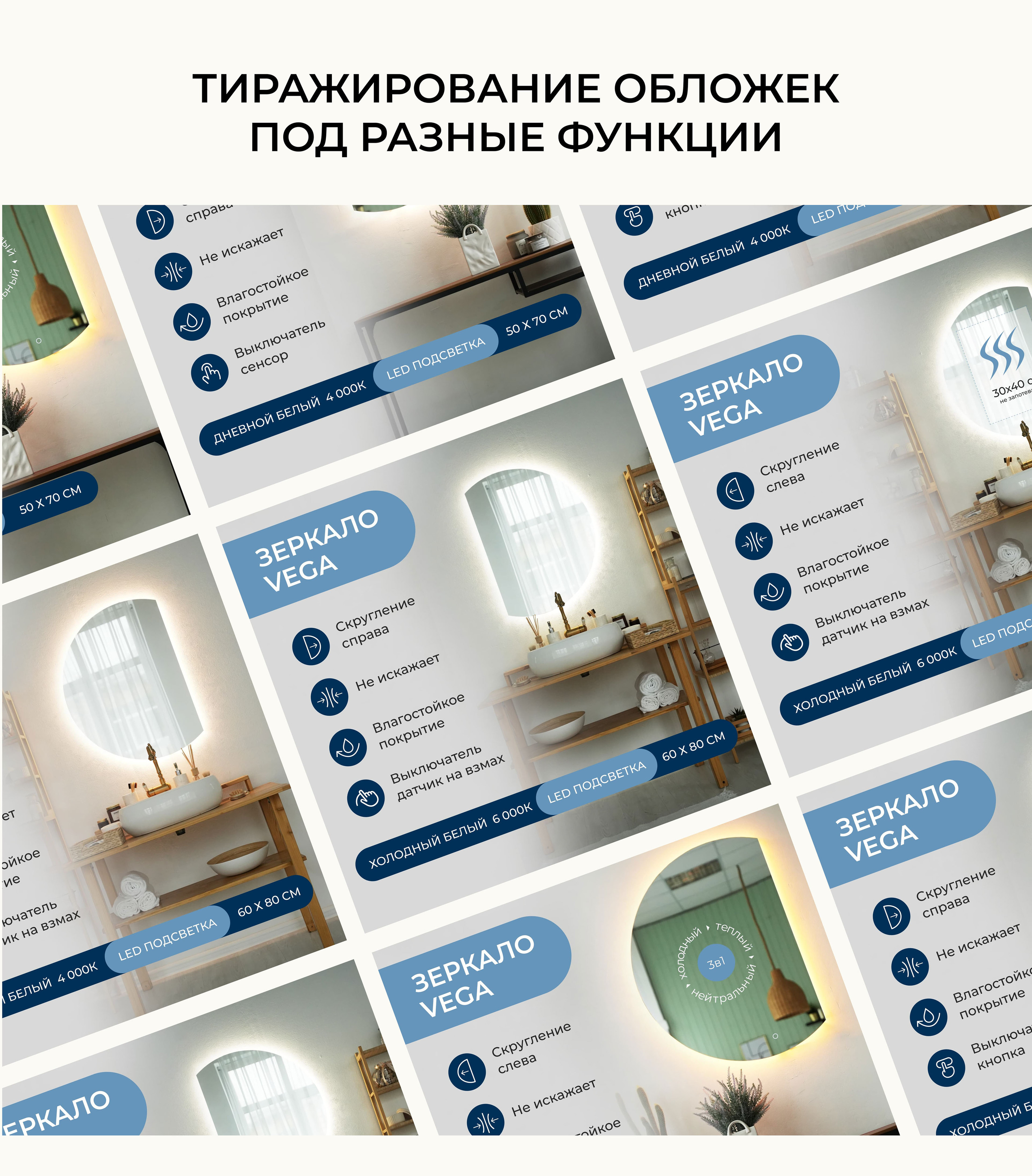 Дизайн карточки товара на OZON | Зеркала | Минимализм — Изображение №6 — Маркетинг на Dprofile