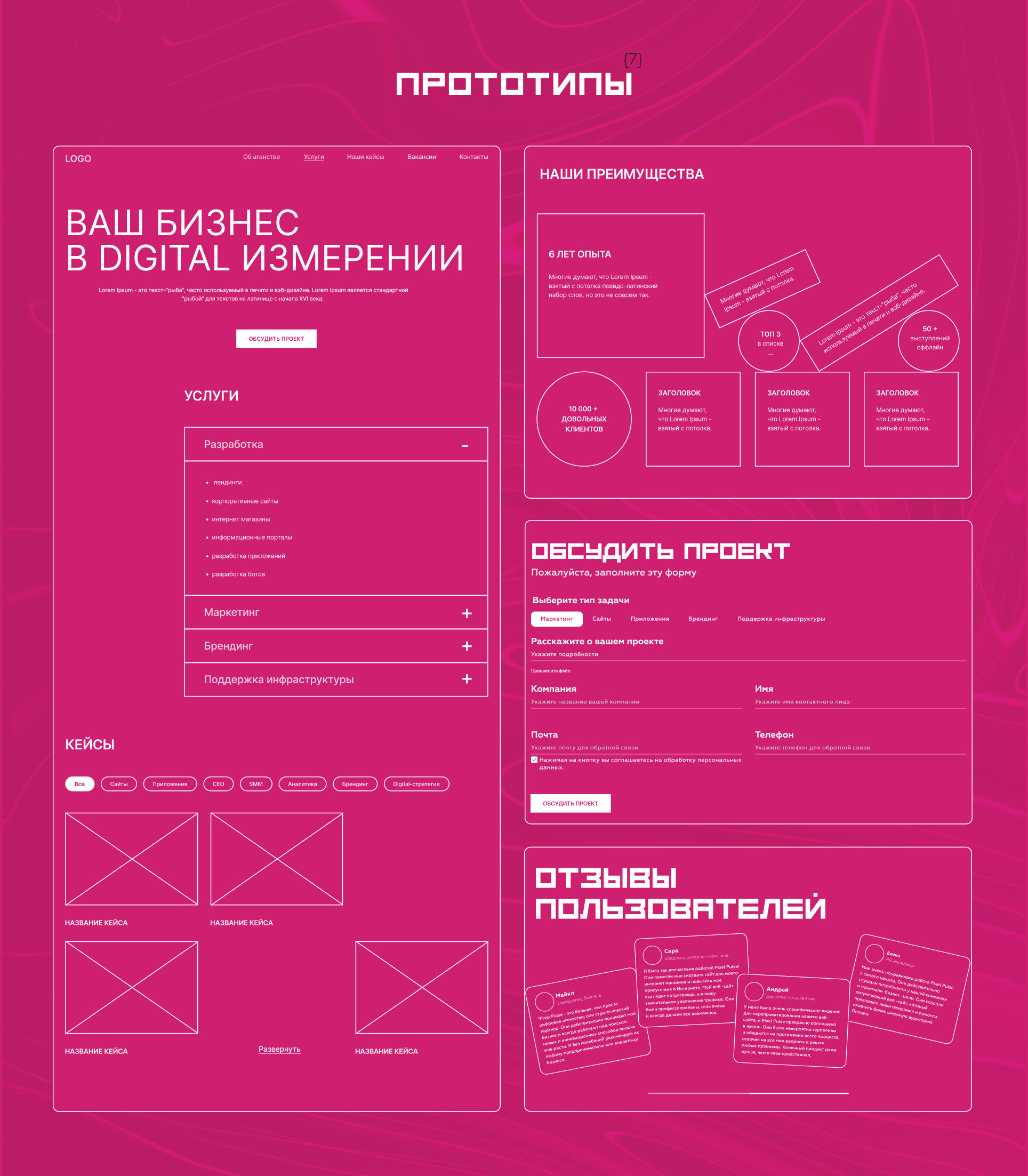 Digital Agency - PIXEL PULSE │ website — Изображение №9 — Интерфейсы на Dprofile