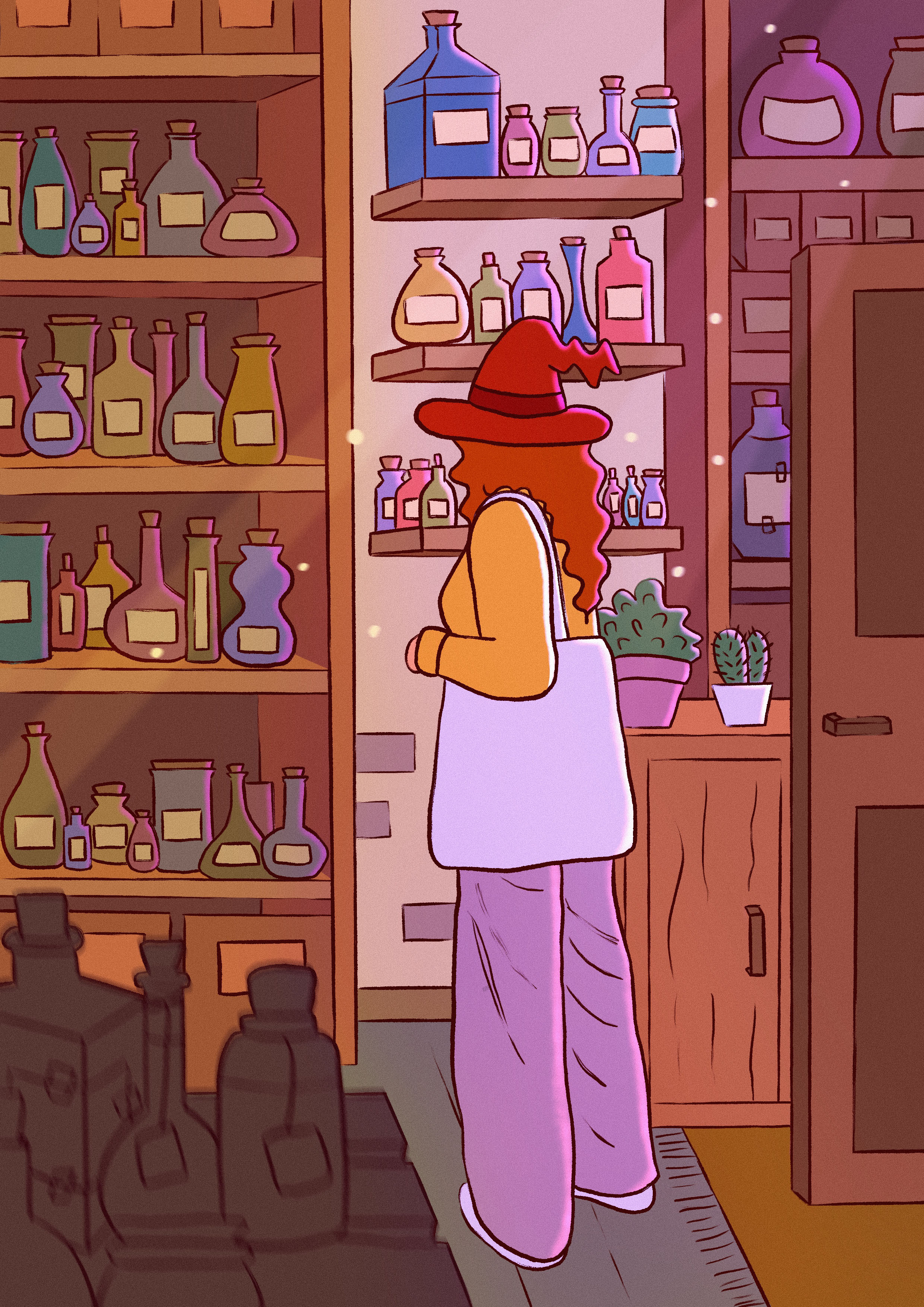 Иллюстрация "Магазинчик ведьмы" — Изображение №6 — Иллюстрация, Анимация на Dprofile