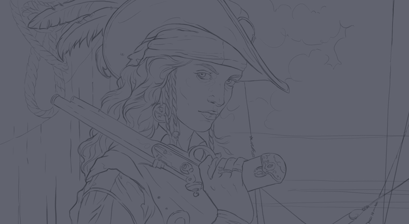 Иллюстрация для лендинга игры "Морской бой" — Изображение №2 — Иллюстрация на Dprofile