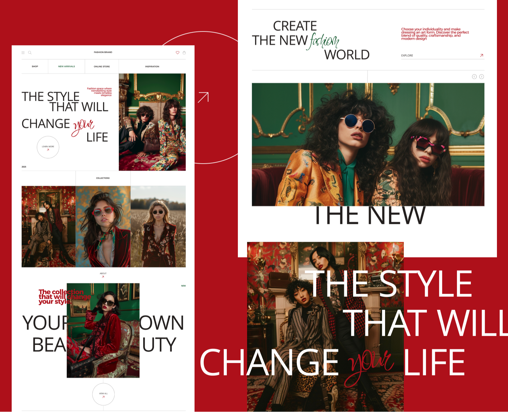 Fashion brand лендинг — Интерфейсы, Графика на Dprofile