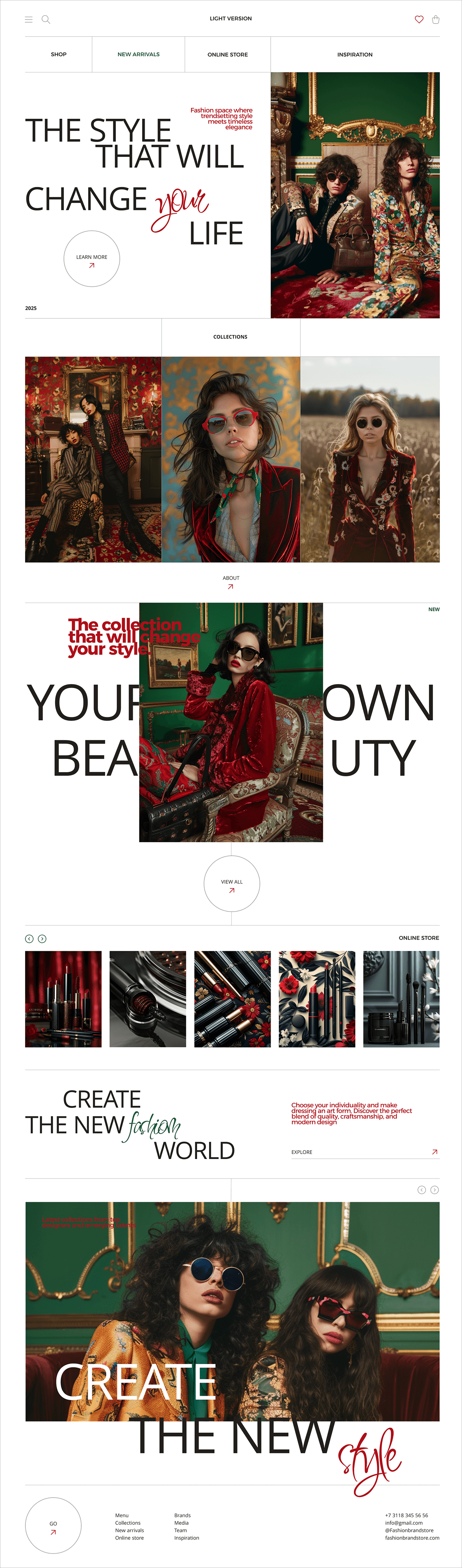 Fashion brand лендинг — Изображение №9 — Интерфейсы, Графика на Dprofile