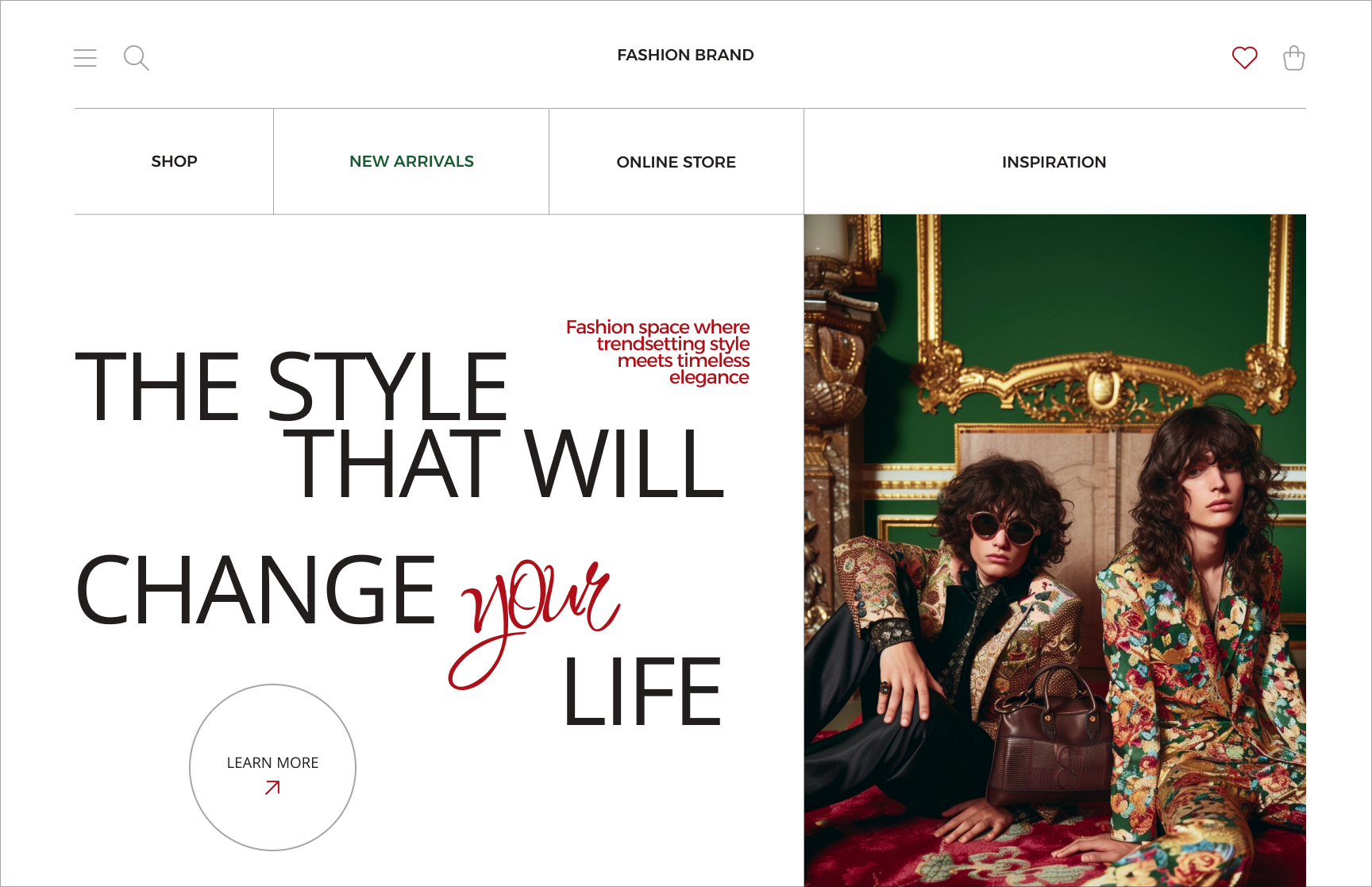 Fashion brand лендинг — Изображение №1 — Интерфейсы, Графика на Dprofile