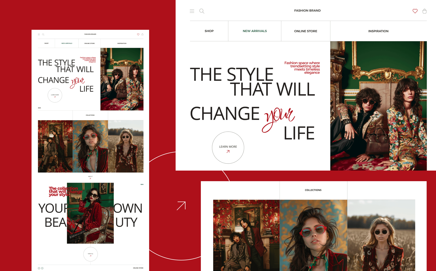 Fashion brand лендинг — Изображение №7 — Интерфейсы, Графика на Dprofile