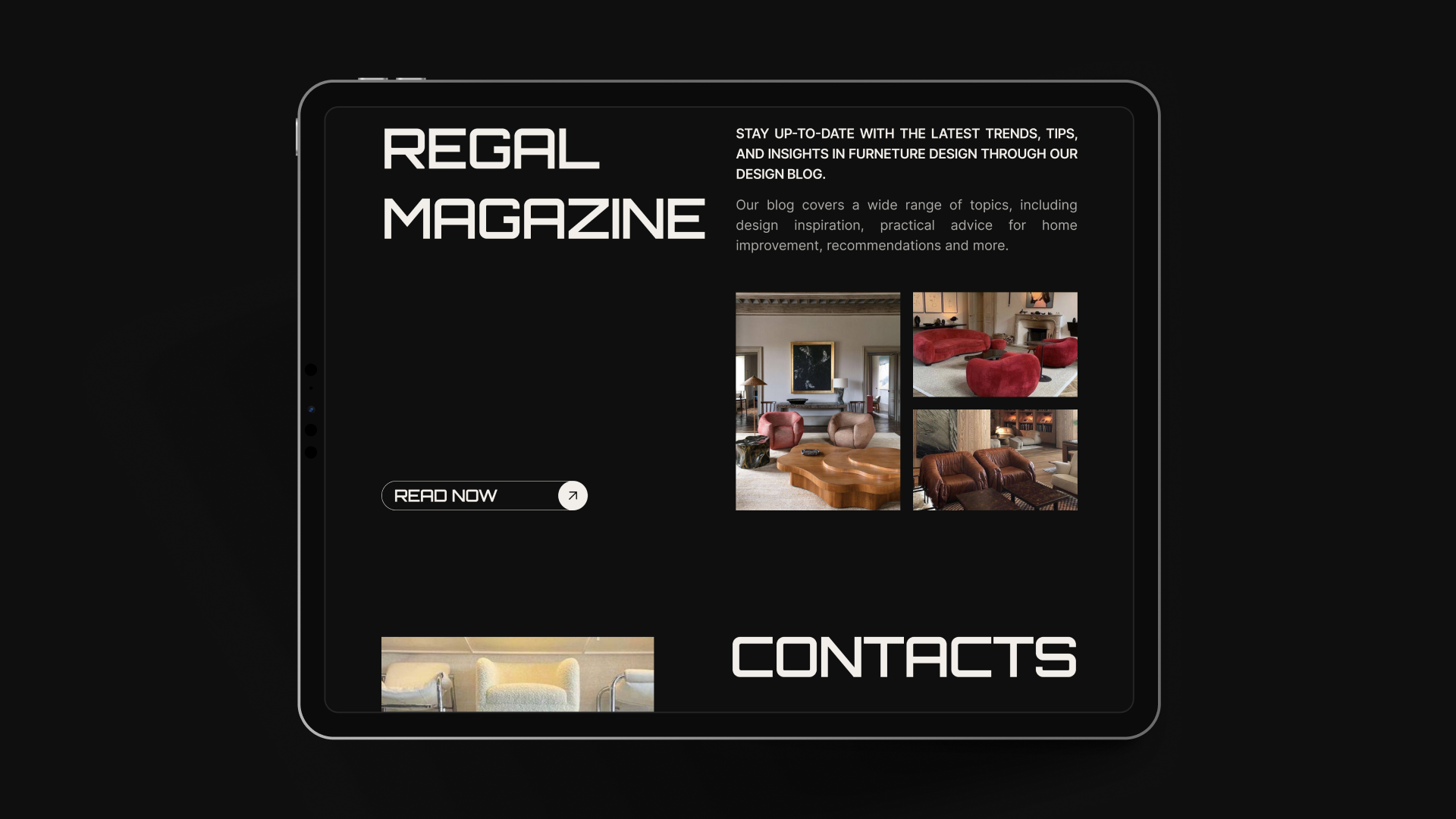 REGAL STUDIO | landing page — Изображение №7 — Интерфейсы на Dprofile